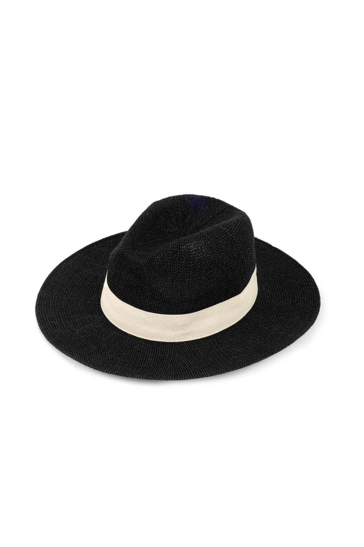 İpekyol Kumaş şeritli hasır şapka