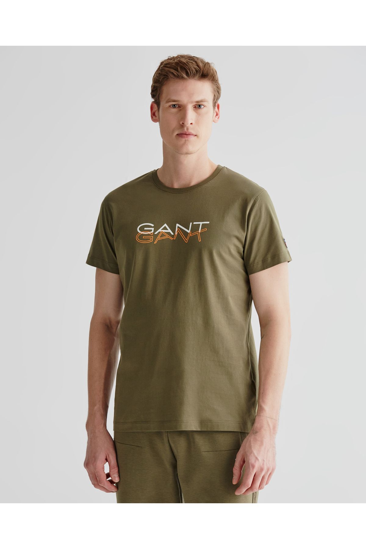 Gant Erkek Yeşil Regular Fit Bisiklet Yaka T-shirt