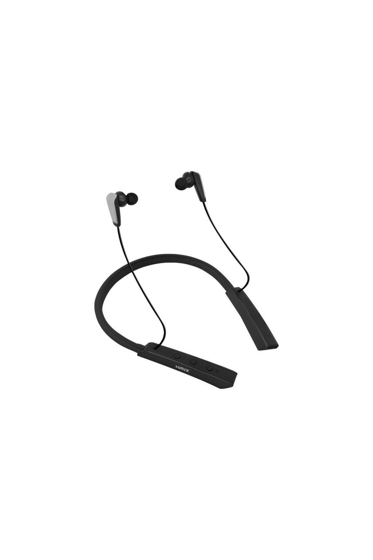 Sunix Bluetooth 5.0 45 Saat Kullanım Süreli Boyun Askılı Bluetooth Kulaklık Siyah Blt-35