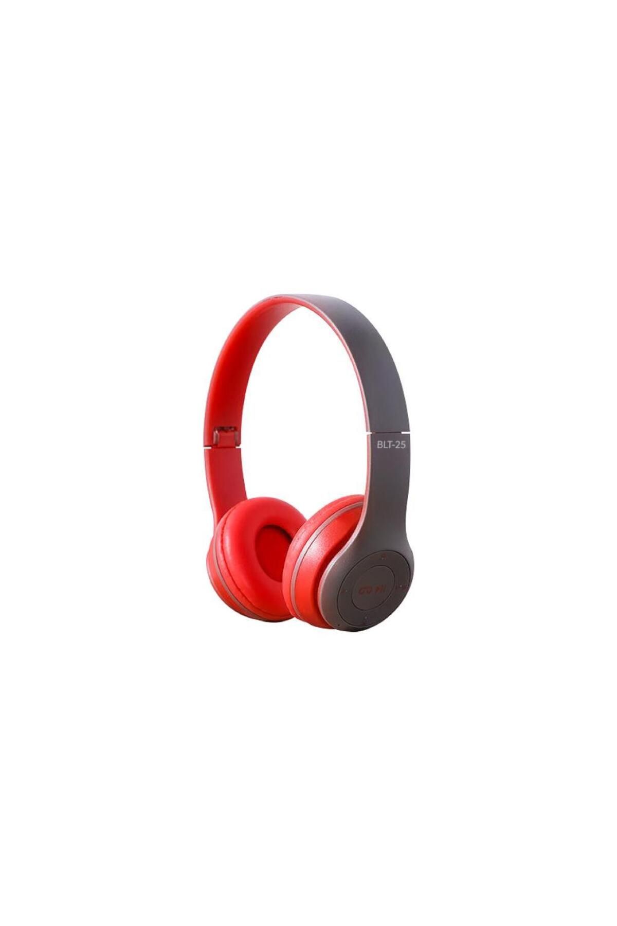 Sunix Wireless 5.0 Stereo Kulak Üstü Bluetooth Kulaklık Kırmızı Blt-25
