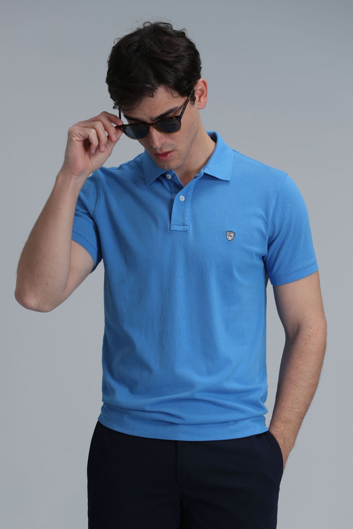 Lufian Erkek Laon Smart Polo T-Shirt 111040164 Açık Mavi