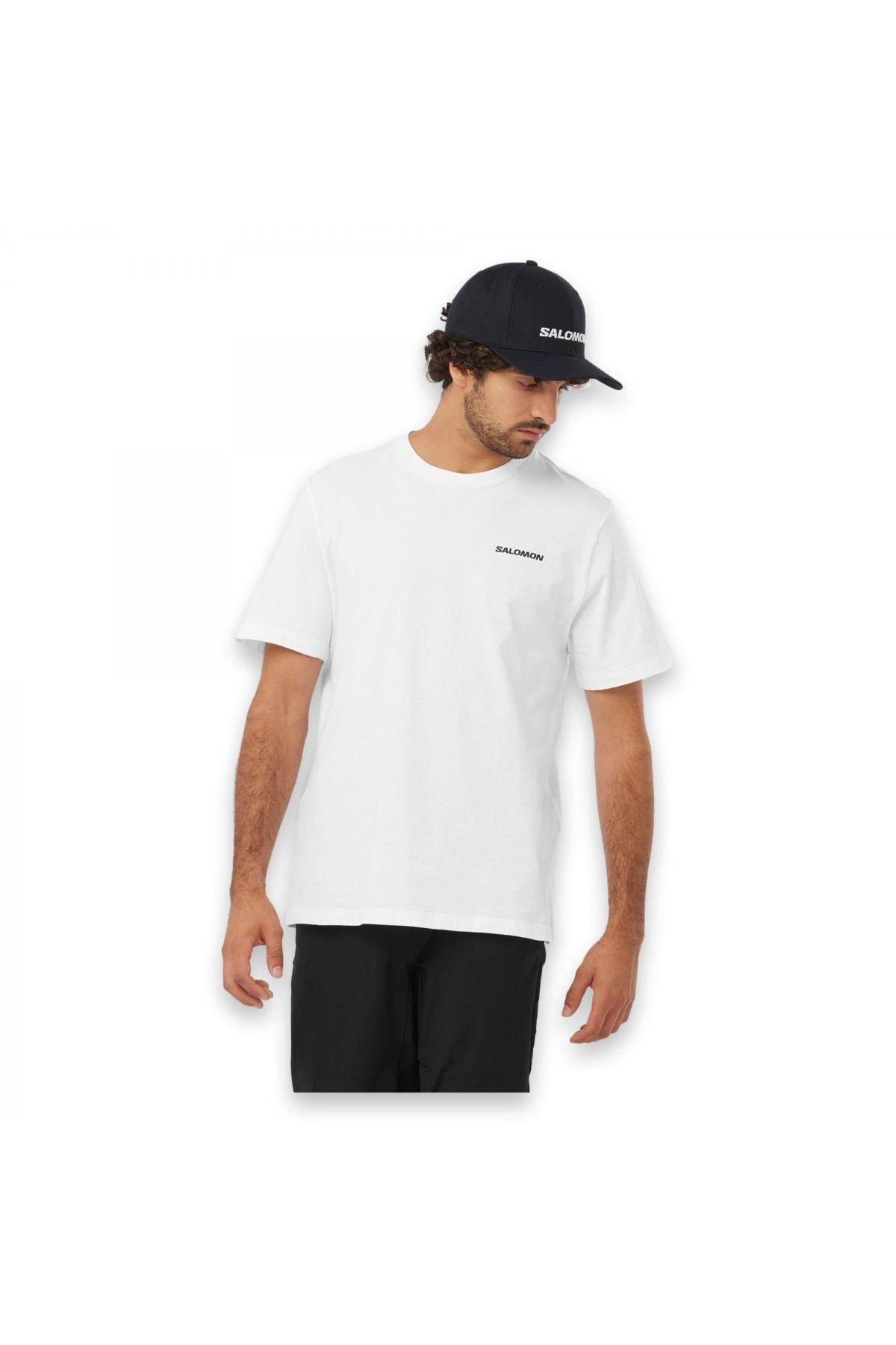 Salomon Lc2219400 Graphic Perf Ss Tee M Beyaz Erkek T-Shirt