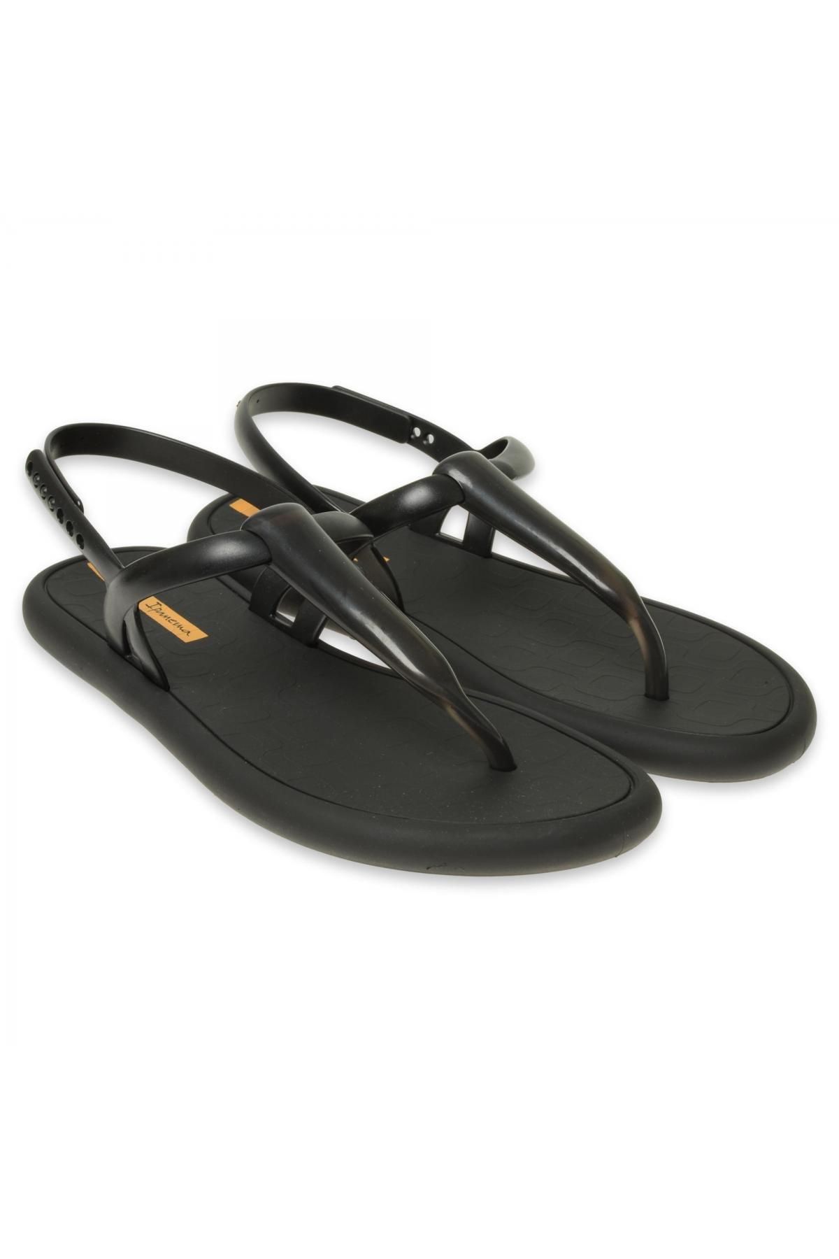 İpanema 83509Z Glossy Vegan Siyah Kadın Sandalet