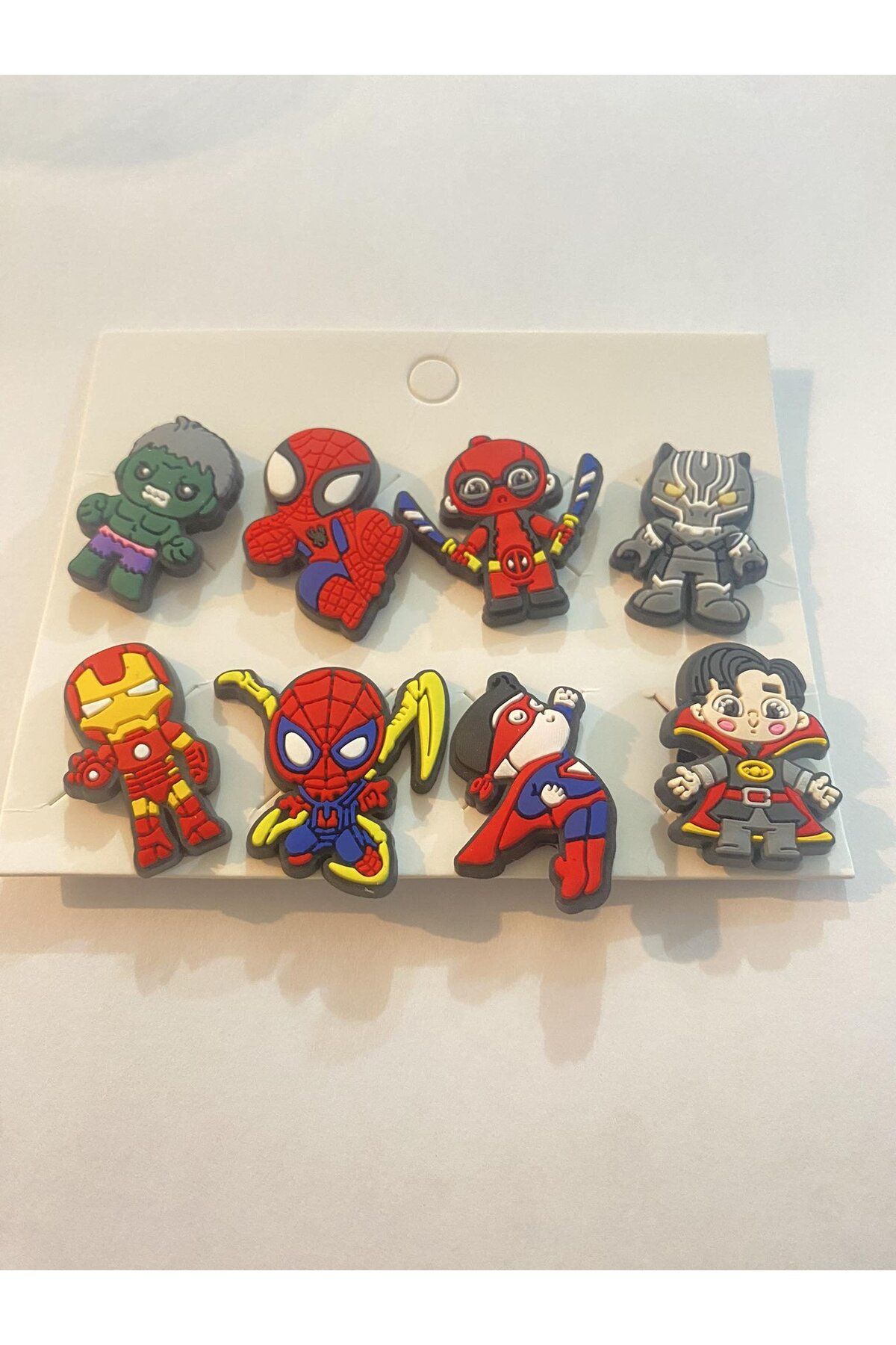 Genel Markalar Marvel Avengers Spiderman Ironman Terlik Süsü Cross Terlik Jibbitz Terlik Aksesuarı 8 Adet