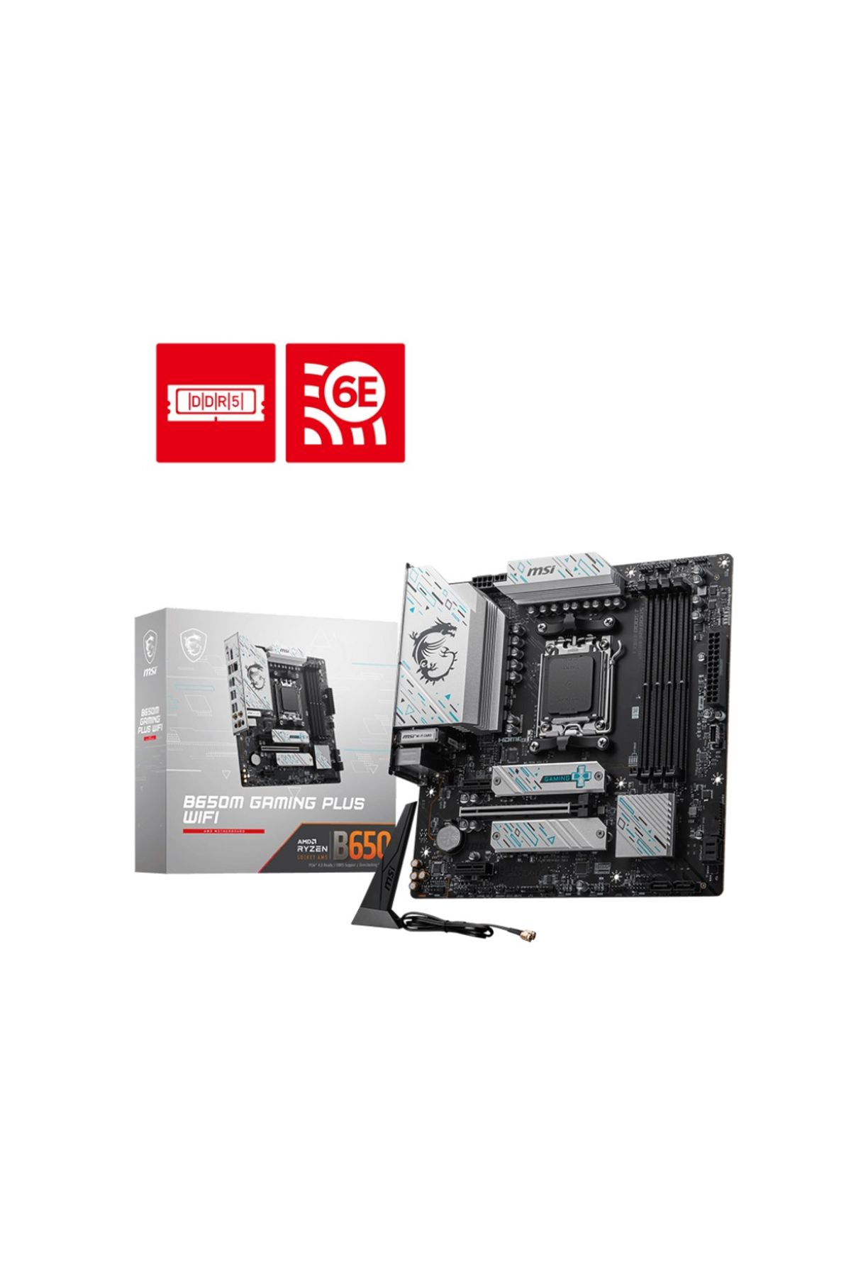 MSI B650 GAMING PLUS WIFI AMD B650 Soket AM5 DDR5 7200MHz (OC) RGB M.2 Anakart