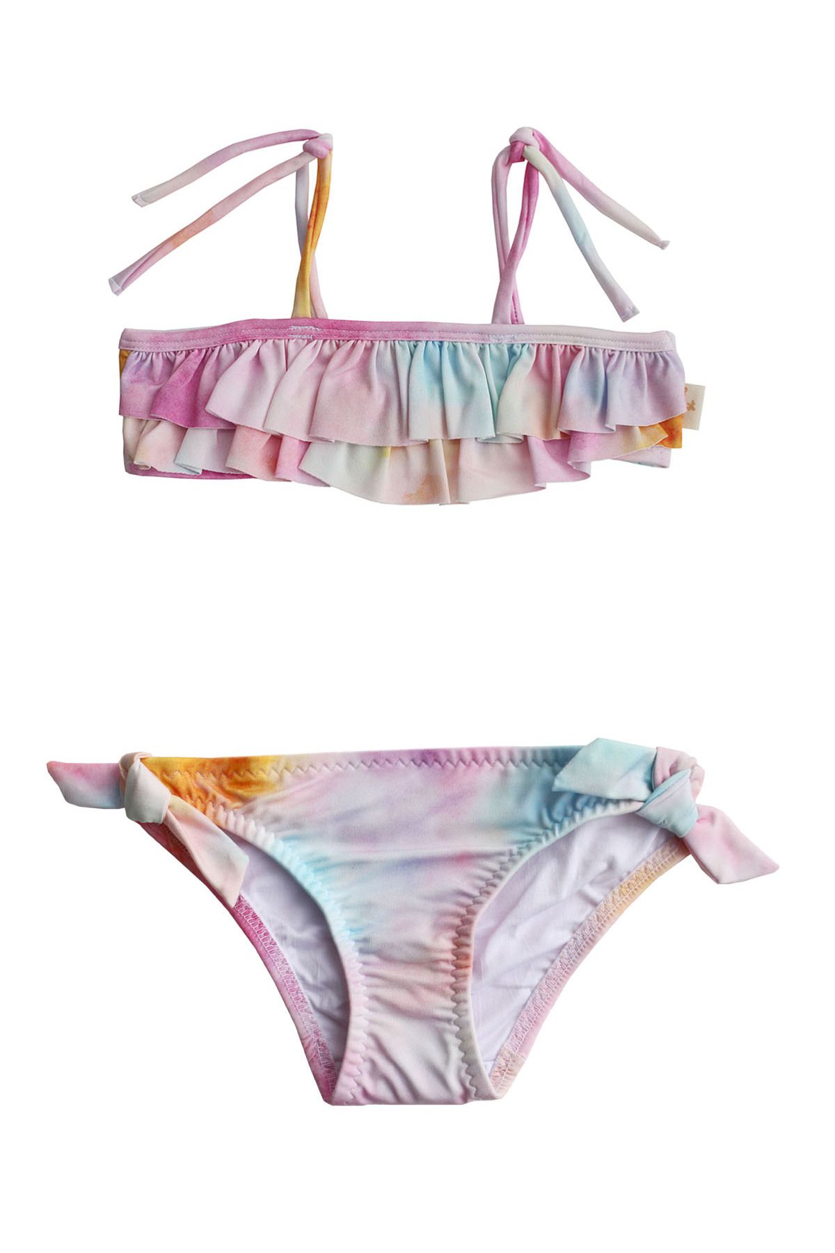 Miela Kids Uv Korumalı Fırfırlı Tie Dye Bikini Set