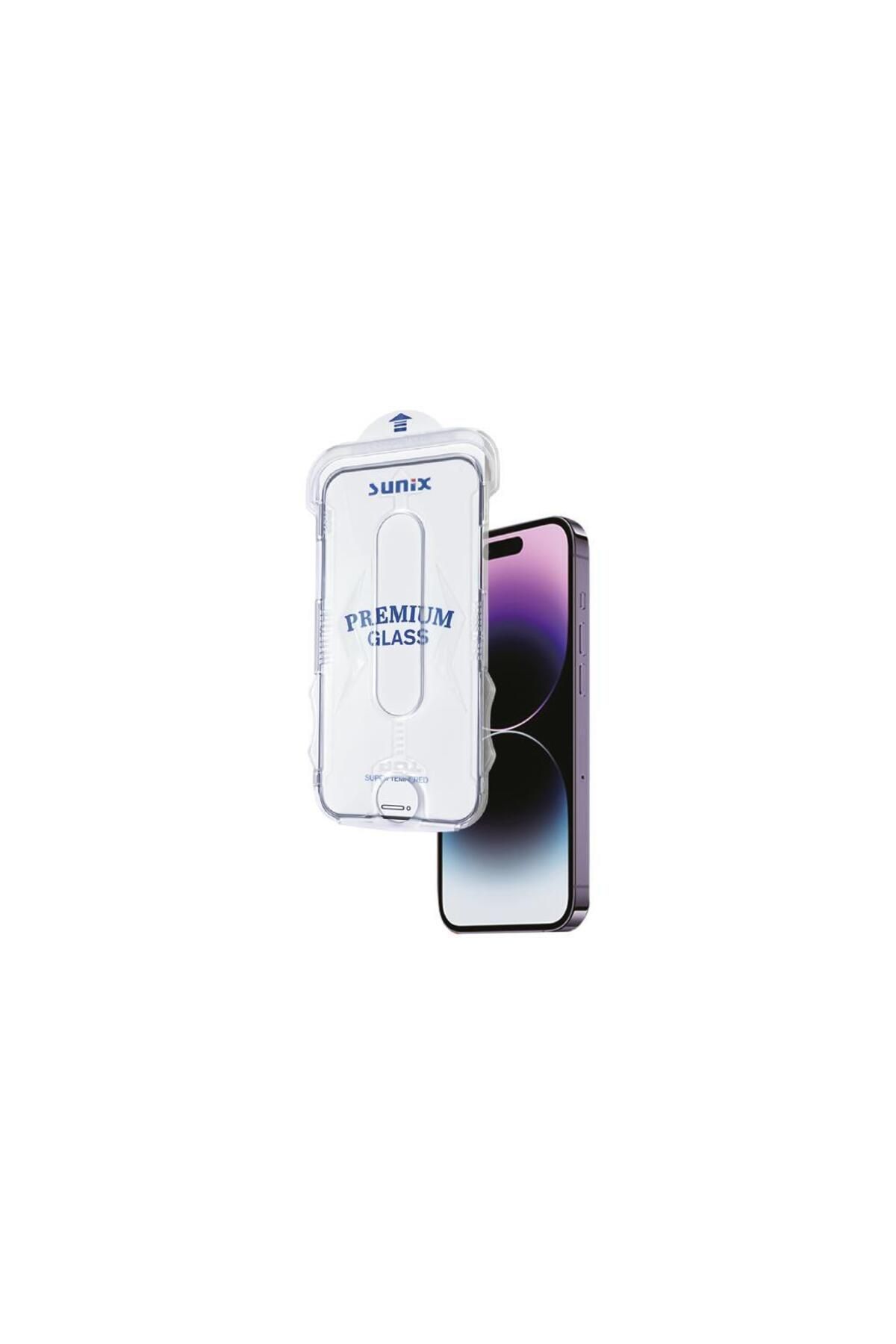 Sunix Iphone 15 Ile Uyumlu Kolay Uygulama Aparatlı Premium Ekran Koruyucu Cam
