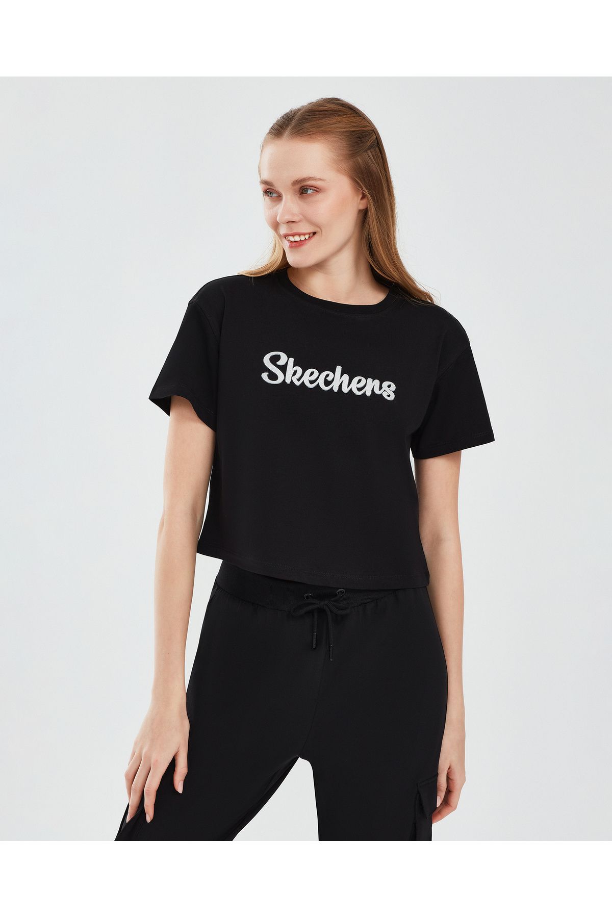 Skechers Graphic T-shirt W Short Sleeve Kadın Siyah Tshirt S241212-001