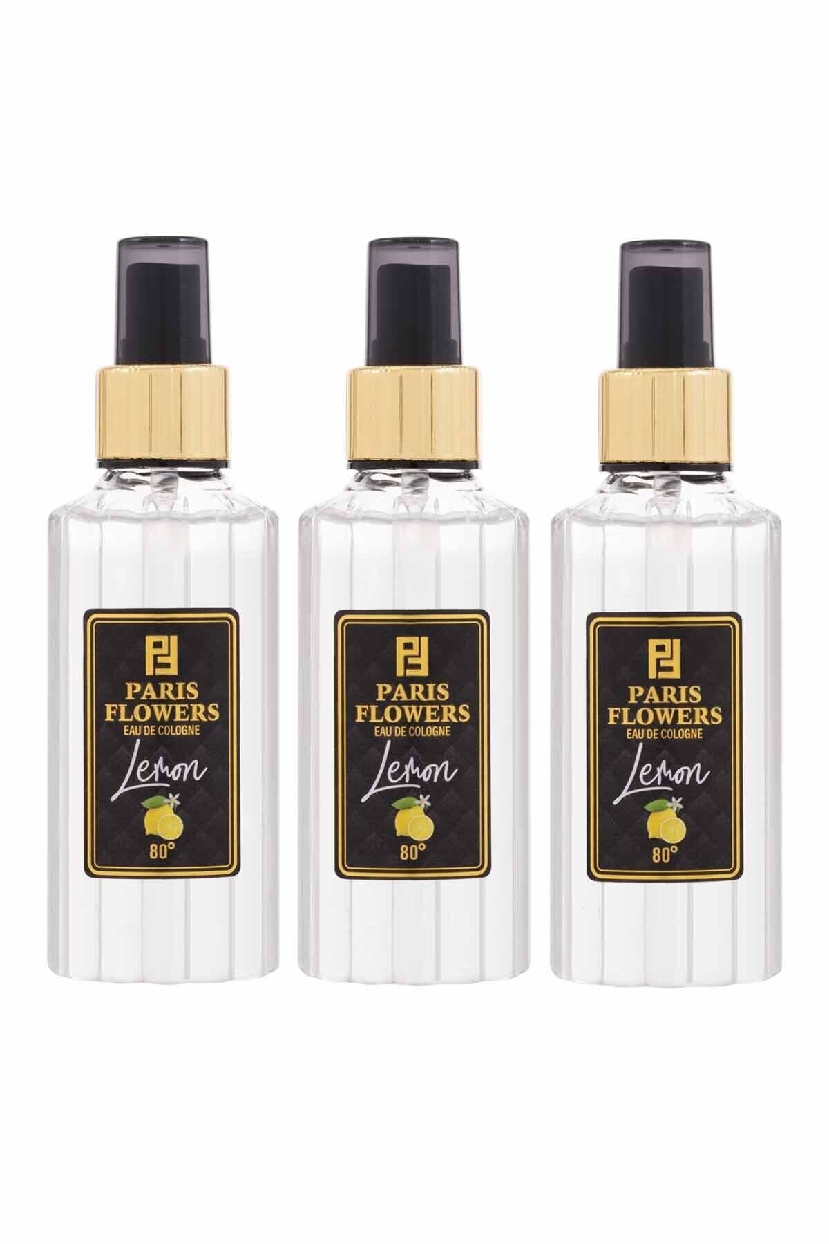 Paris Flowers Limon Kolonyası 3 Adet 100 Ml (pet Şişe)