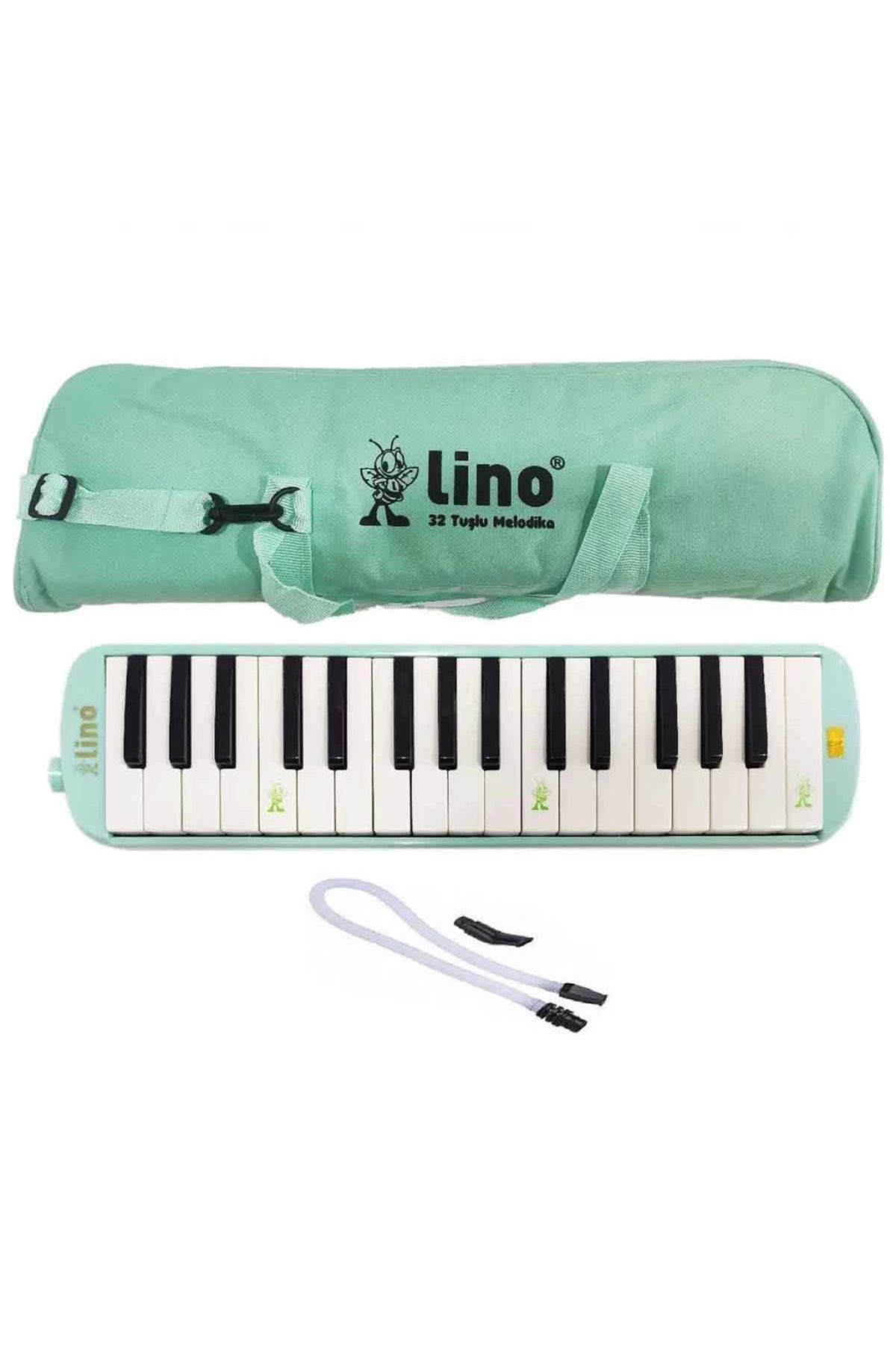 NessiWorld Lino 32 Tuşlu Bez Çantalı Melodika Pastel Yeşil