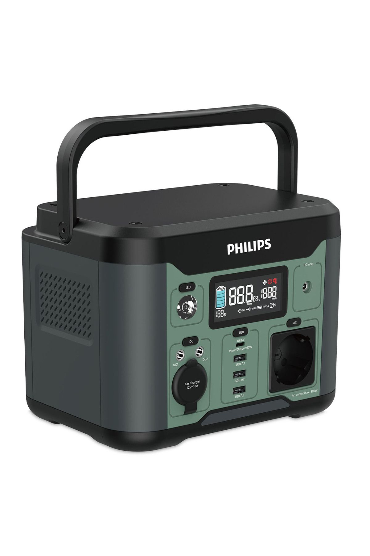 Philips Dlp8091cb Siyah Ac Dc Çıkışlı Taşınabilir Güç Kaynağı 300w