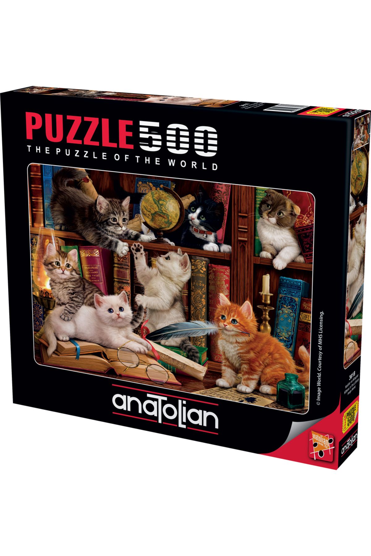 Anatolian Puzzle 500 Parçalık Puzzle / Kediler Ve Kitaplar - Kod:3618