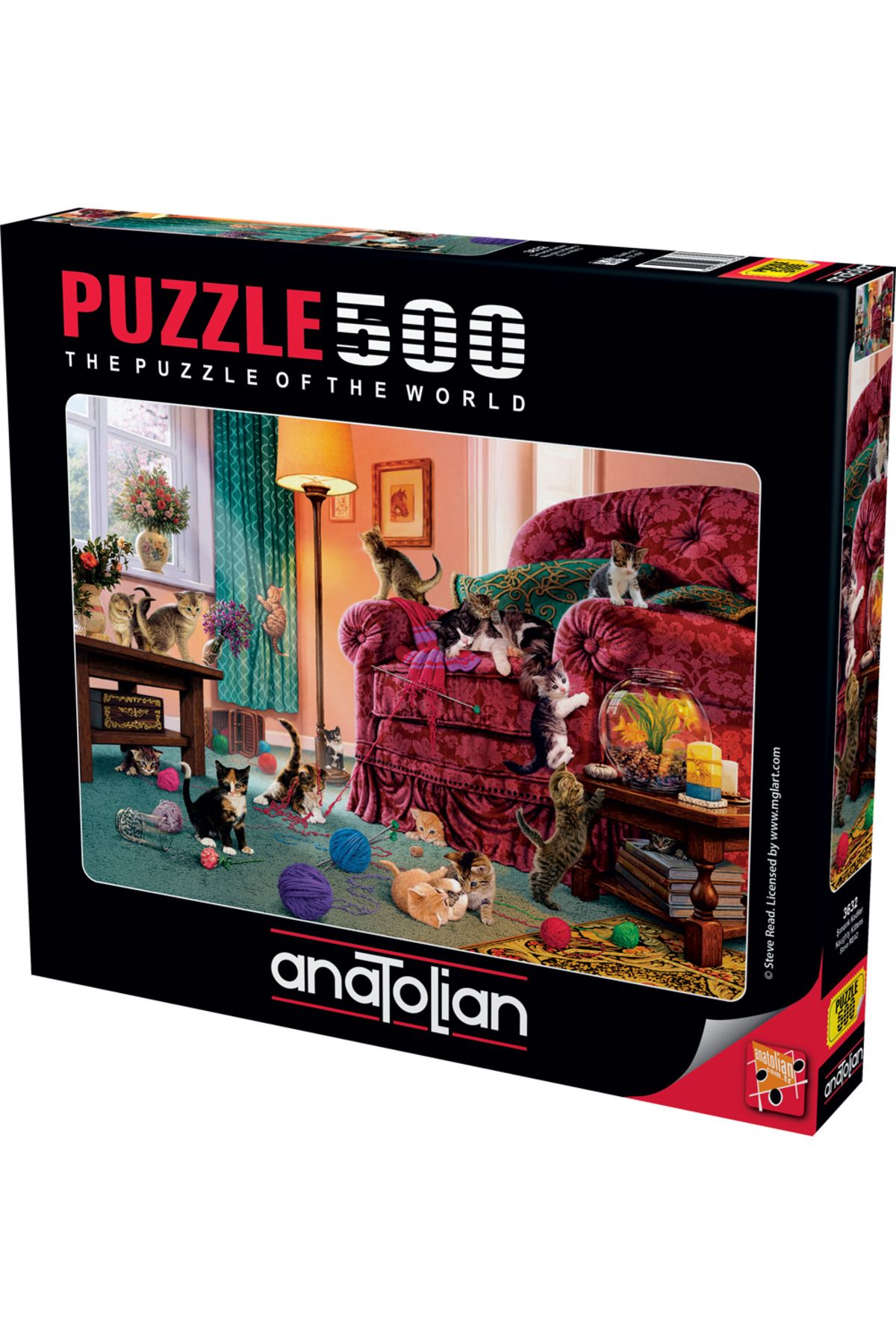 Anatolian Puzzle 500 Parçalık Puzzle / Şımarık Kediler - Kod:3632