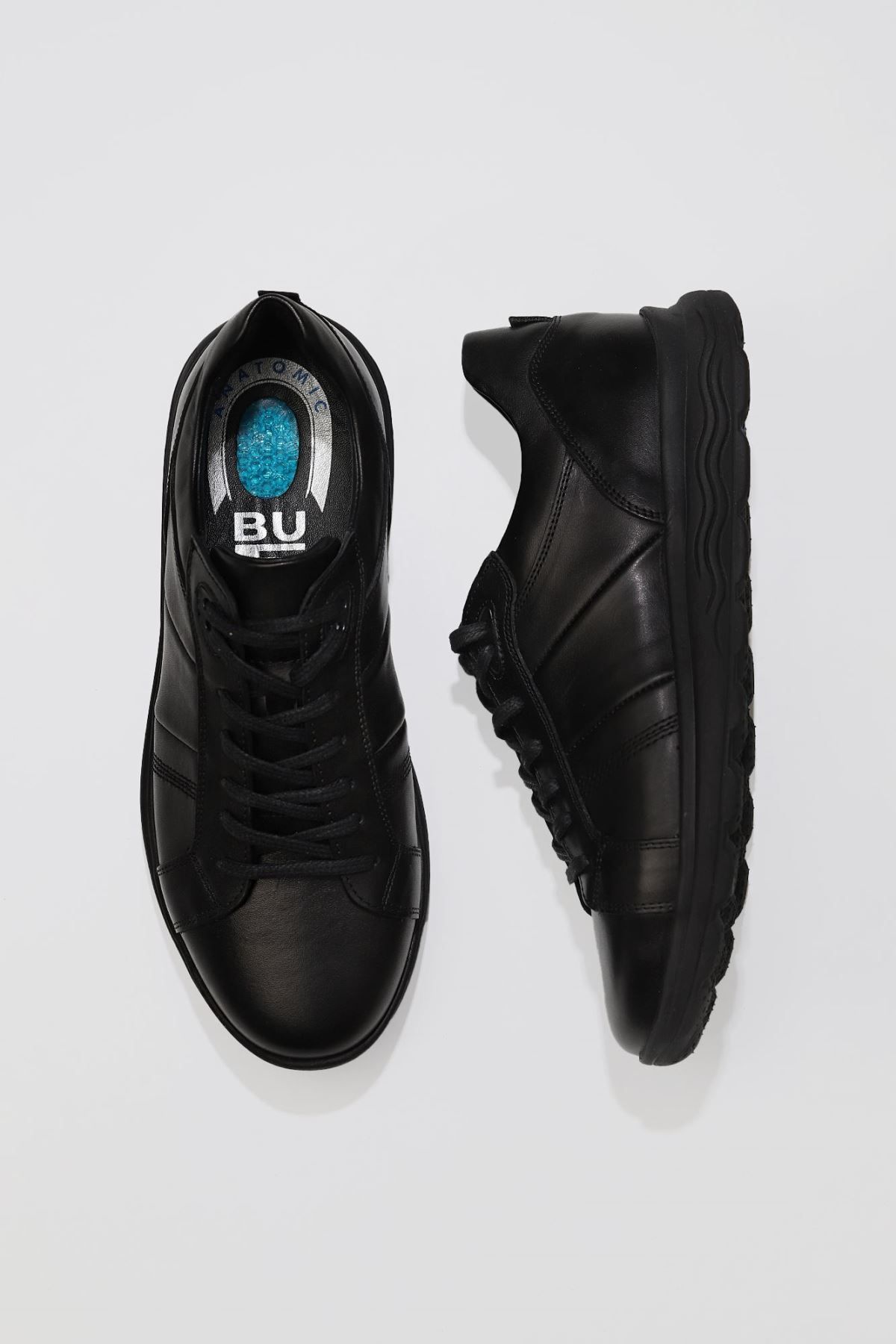 Bueno Shoes Siyah Atlas Deri Erkek Spor Ayakkabı