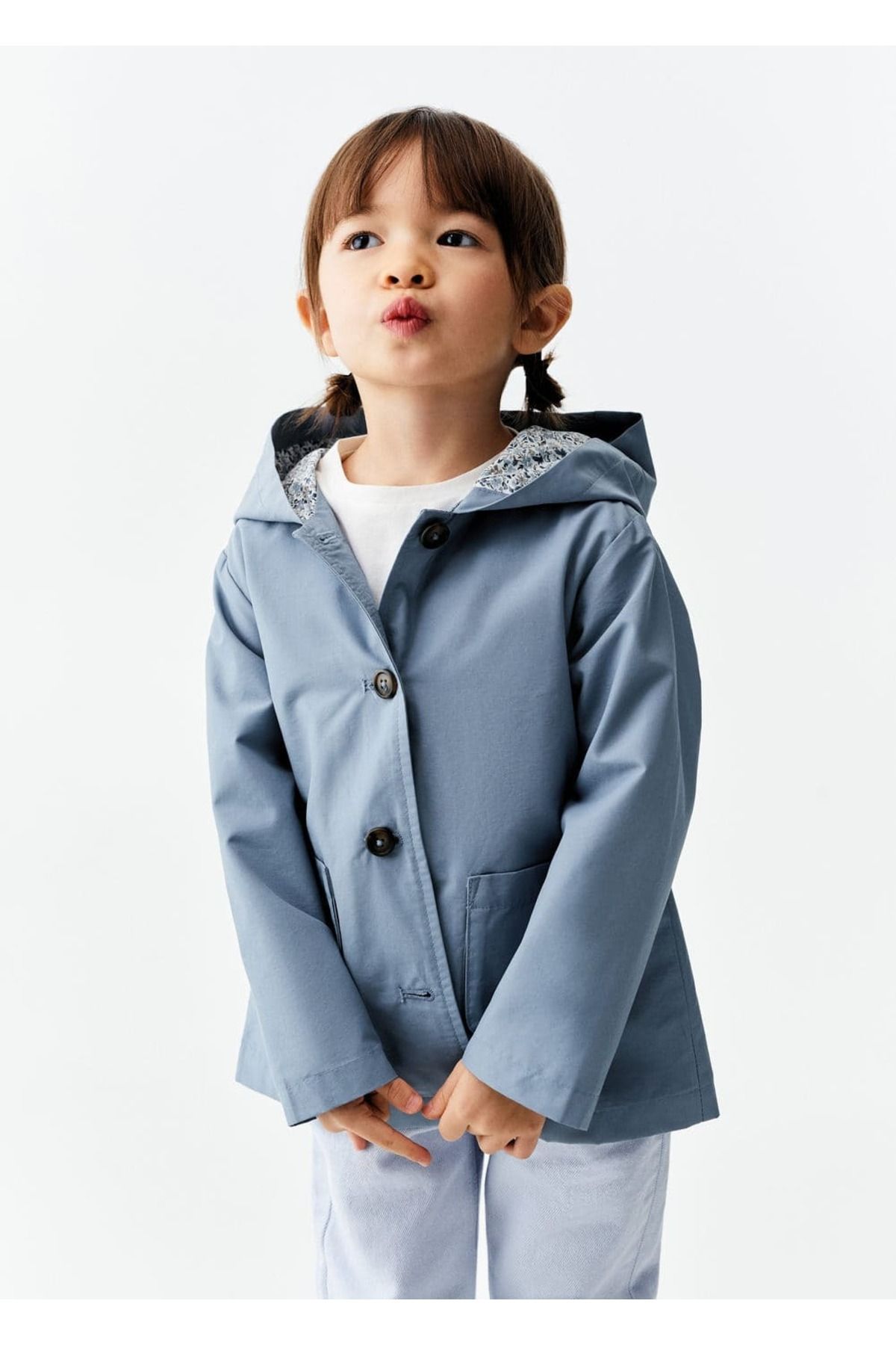 MANGO Baby Düğmeli pamuklu ceket