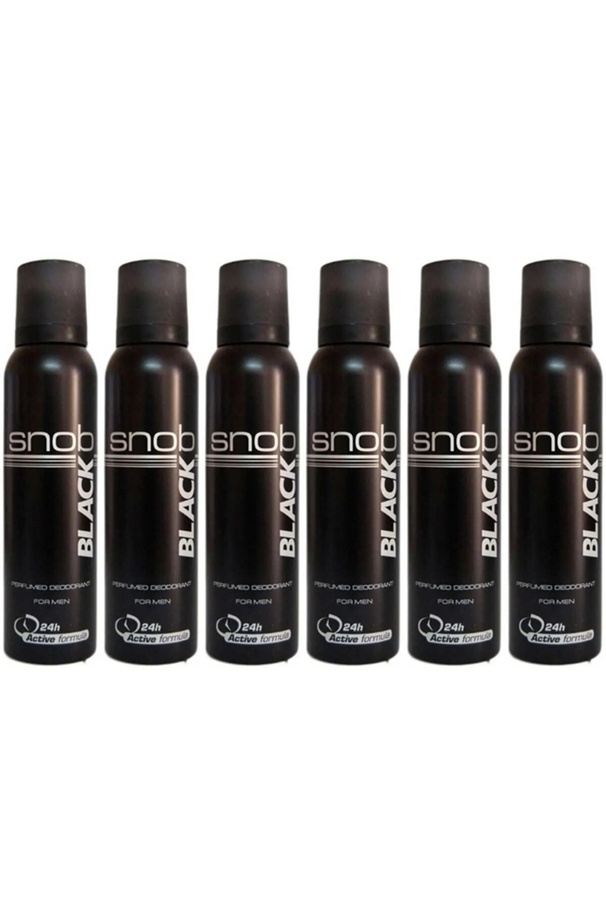 Snob For Men Black Deodorant 150ml X 6 Adet