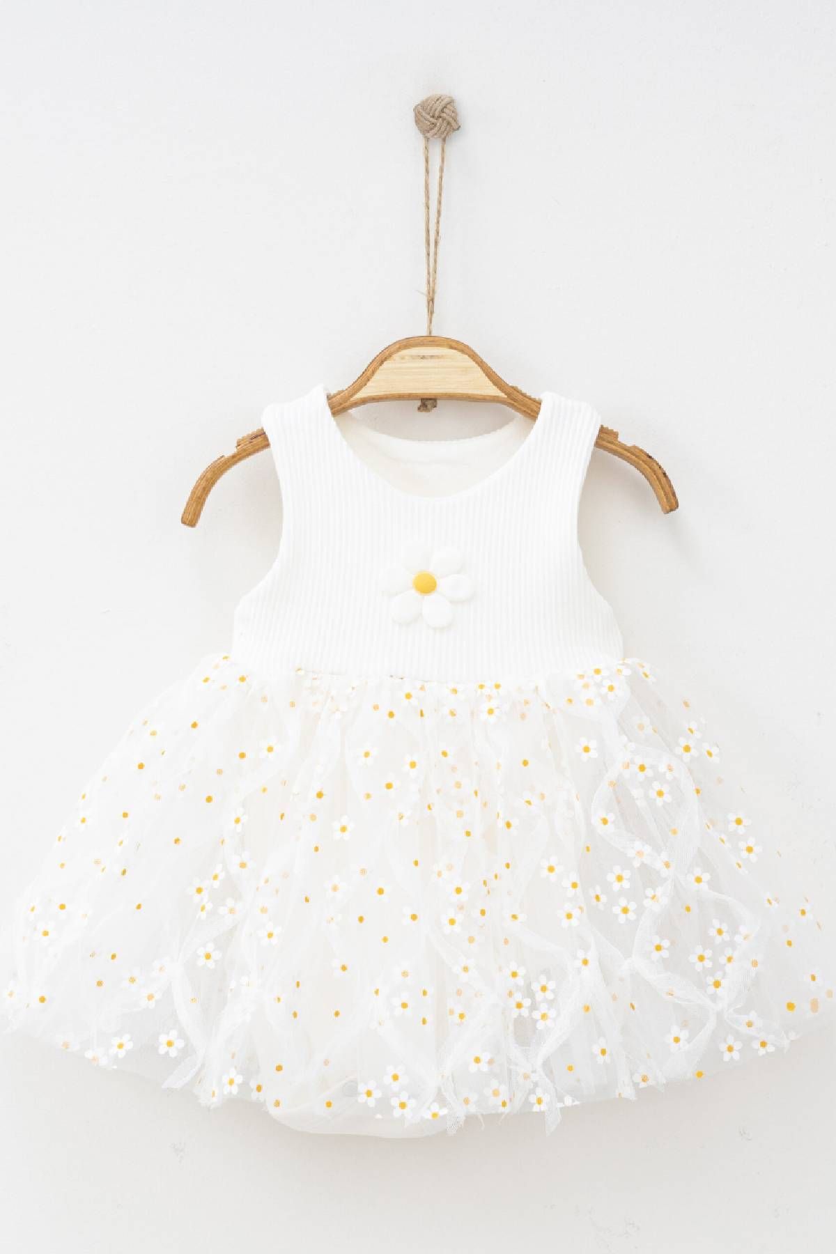 VERONA TARZ Kız Bebek Çıtçıtlı Alt Elbise Tek Parça Yazlık Bayramlık Yeni Sezon Çiçek Desenli