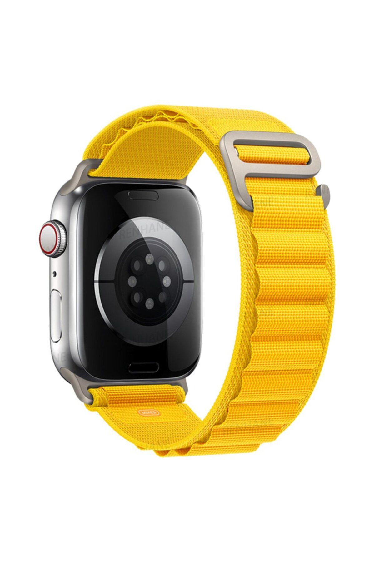 Genel Markalar Apple Watch Ultra 49mm Mountain Kordon - Ürün Rengi : Beyaz-Kırmızı - Lisinya