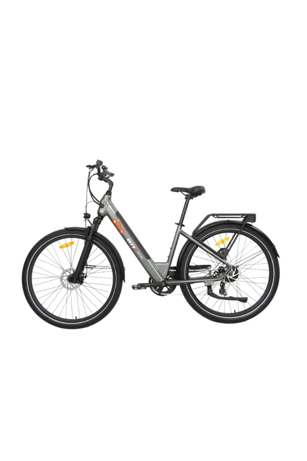 Alba City 2 Premium Elektrikli Bisiklet Metalik Dağ Gri