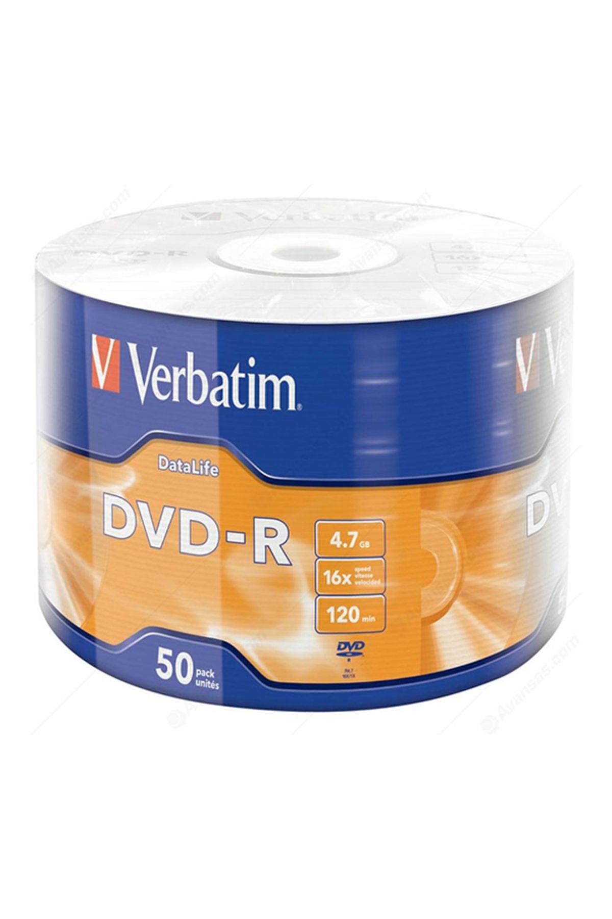 KAYAMU VERBATİM DVD-R 4.7GB 16X 120DK 50Lİ PAKET FİYAT (K0)