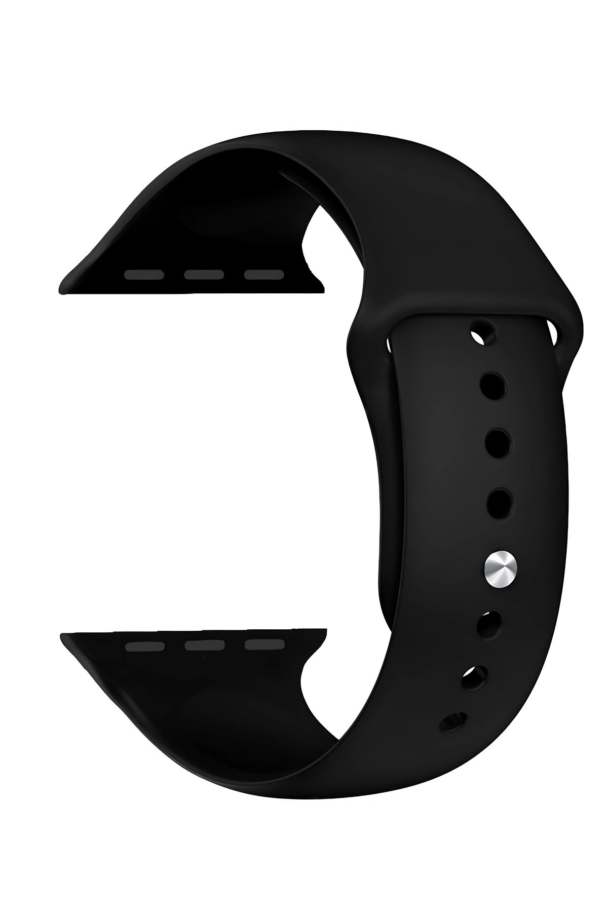 Ferrucci Siyah Renk Silikon Akıllı Saat Kordonu İvo-7, S8, S8 Plus Modelleriyle Uyumlu, 42mm/44mm/45mm