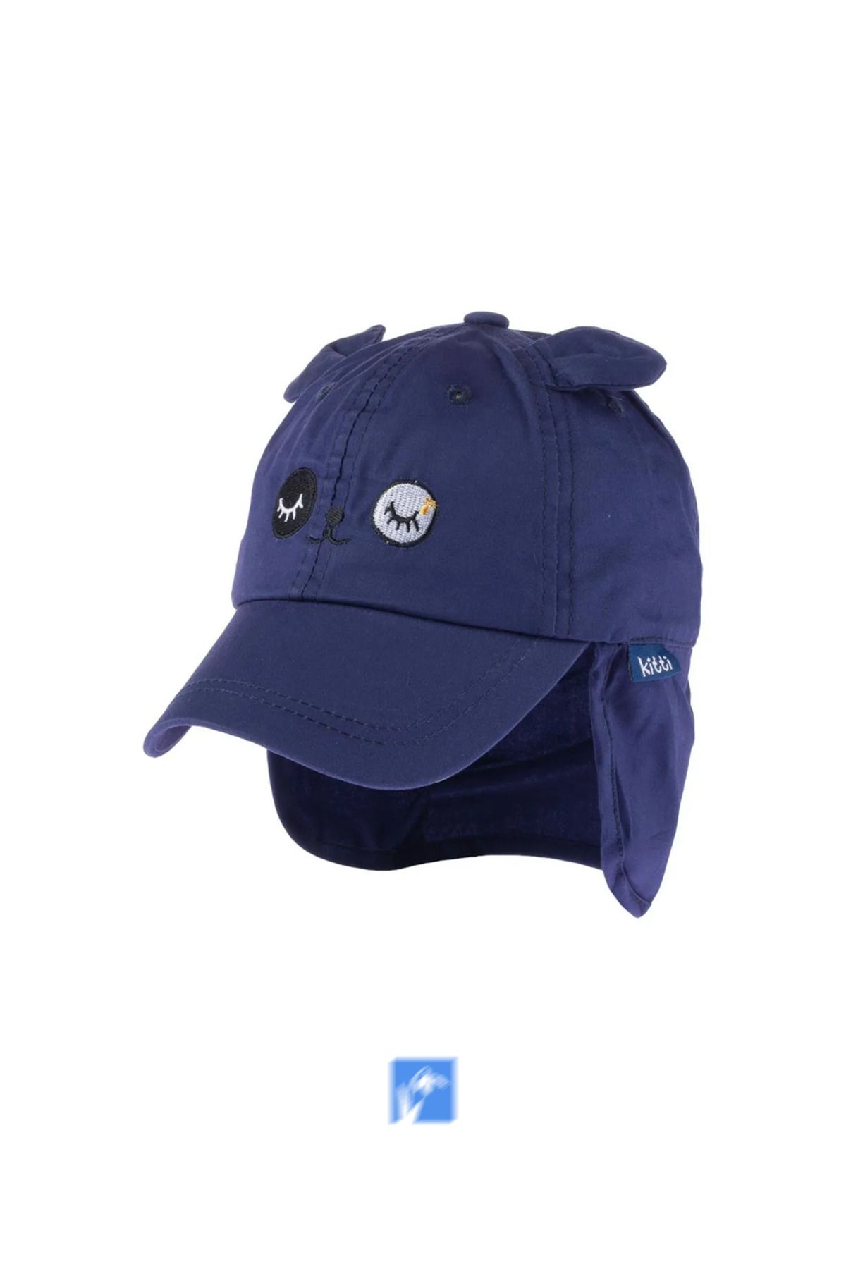 Kardelen Butik Denizli %100 Pamuk Ense Koruyuculu  Erkek Çocuk Güneş Şapkası  ( 1-3 Yaş ) ( Size 48-50 )