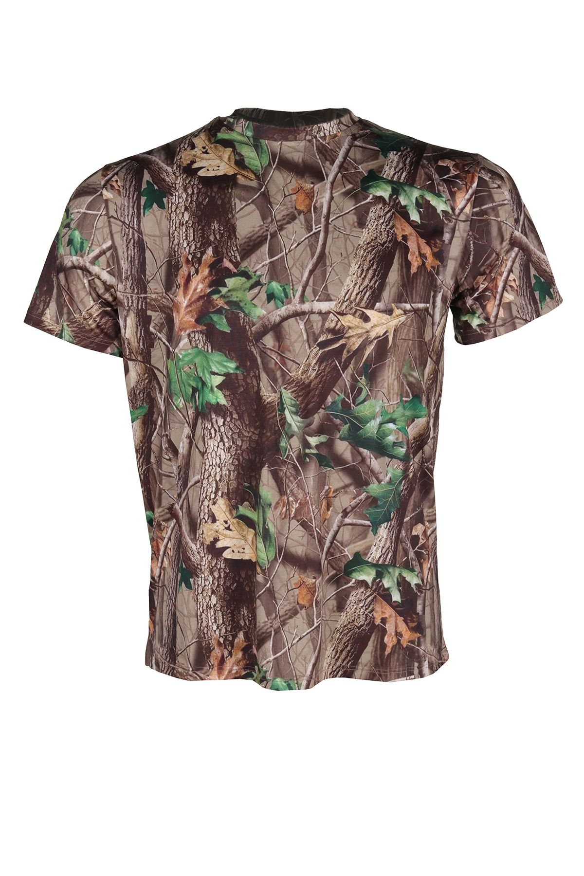 Dark Forest Sıfır Yaka Kısa Kol Orman Desenli Avcı Ve Outdoor T-shirt