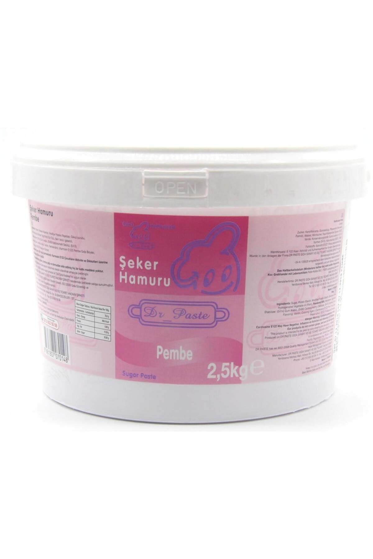 Adana Pasta Malzemeleri Dr Paste Şeker Hamuru 2.5 kg Pembe