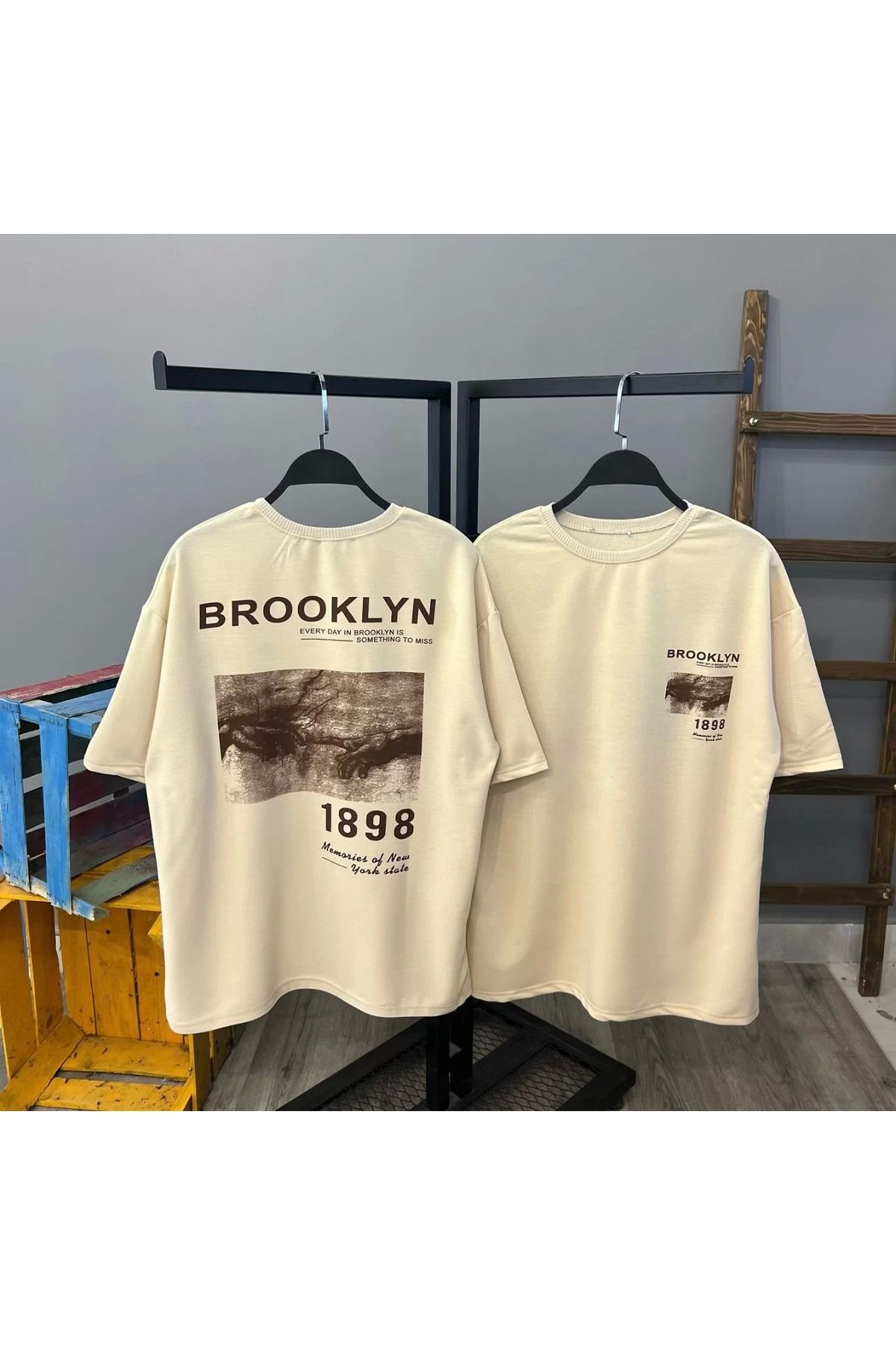 Zoom Butik Brooklyn 1898 Unisex Oversize T-shirt