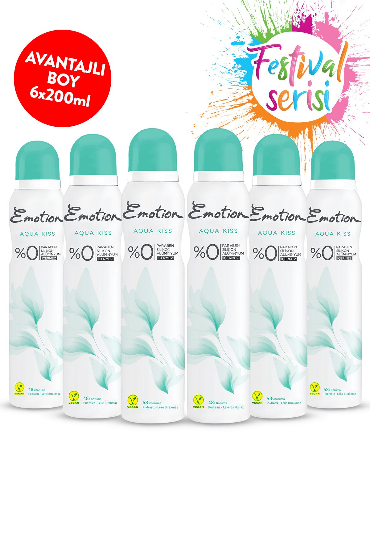 Emotion Aqua Kiss Deodorant 6x200 ml