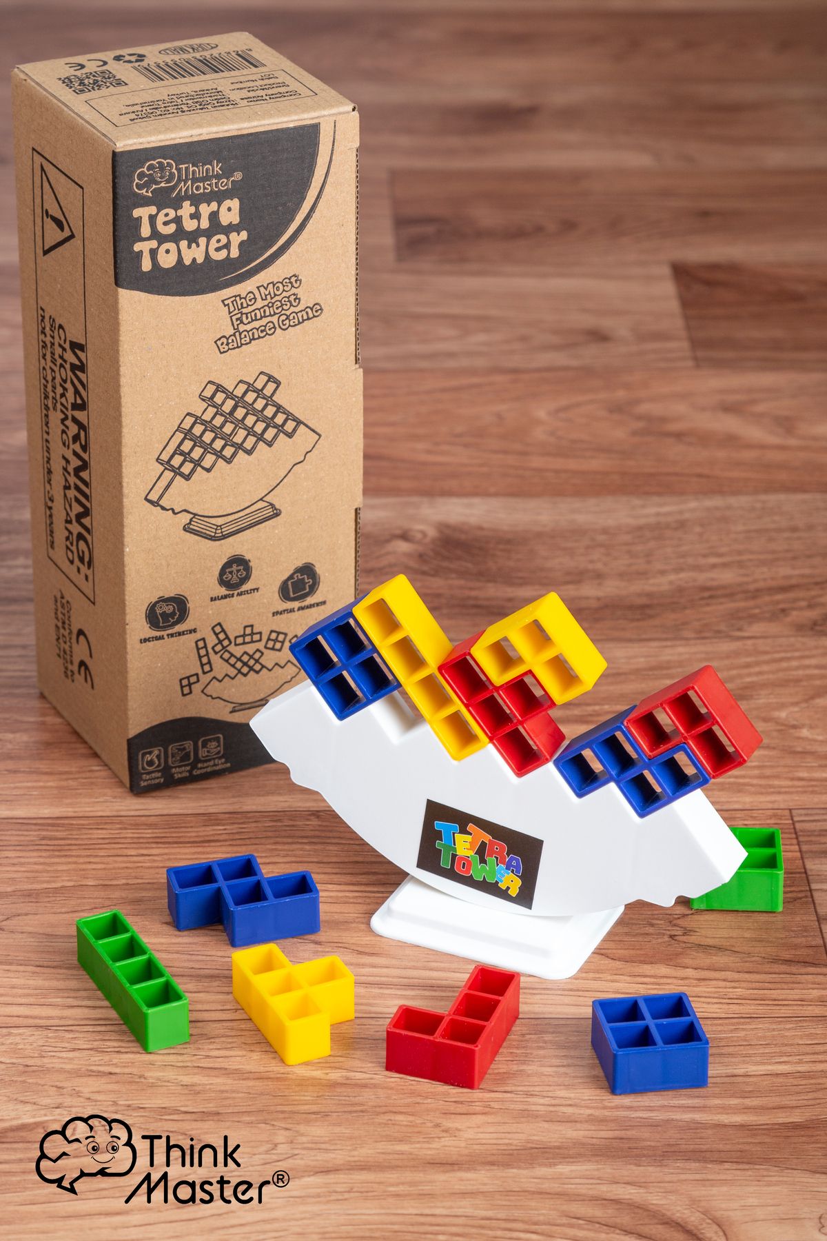 ThinkMaster Tetra Kule Denge Oyuncağı Eğitici Kutu Oyuncak Tetris Kule Tetra Tower