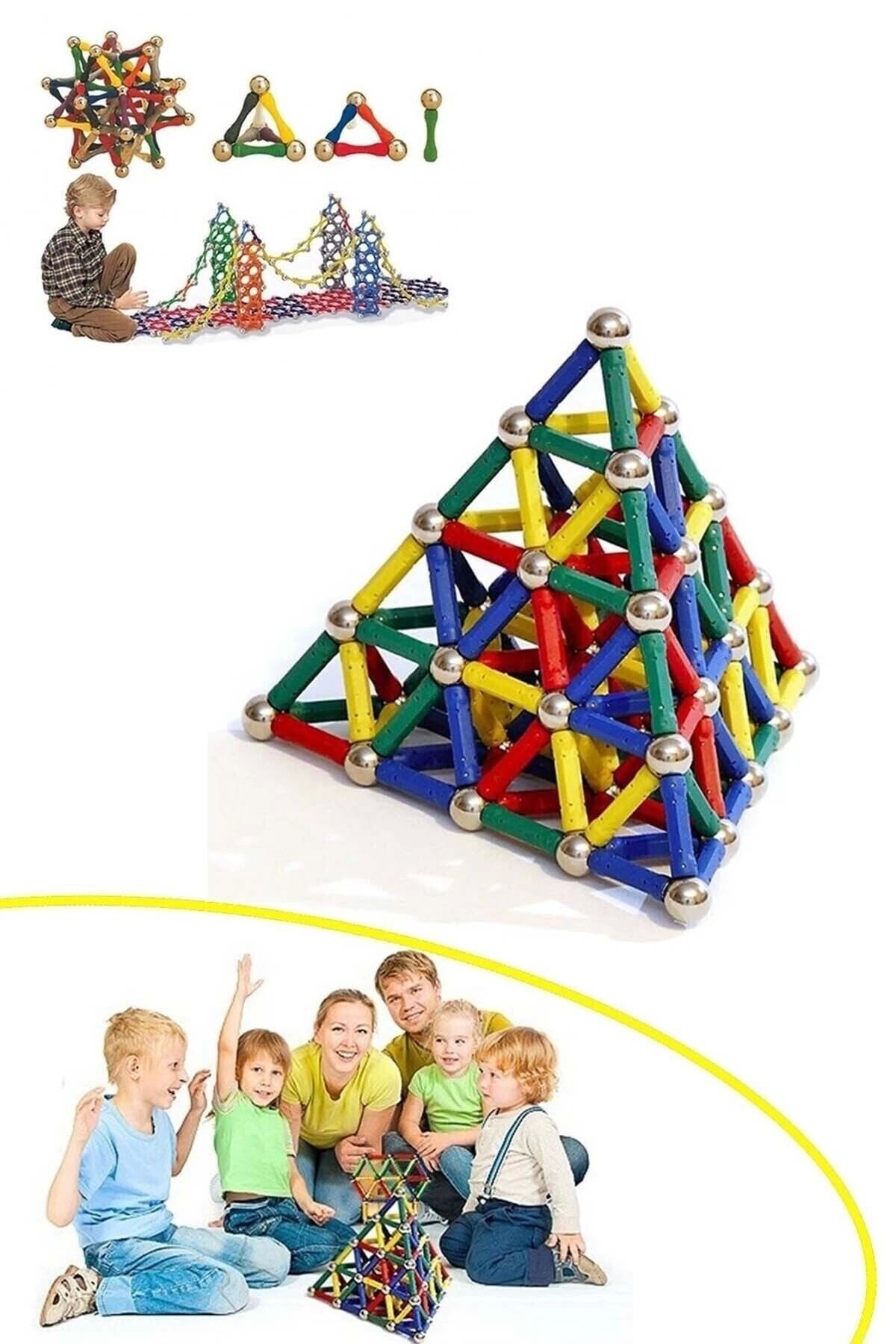 alisverisdevi Manyetik Lego Seti Zeka Geliştirici Mıknatıslı Puzzle