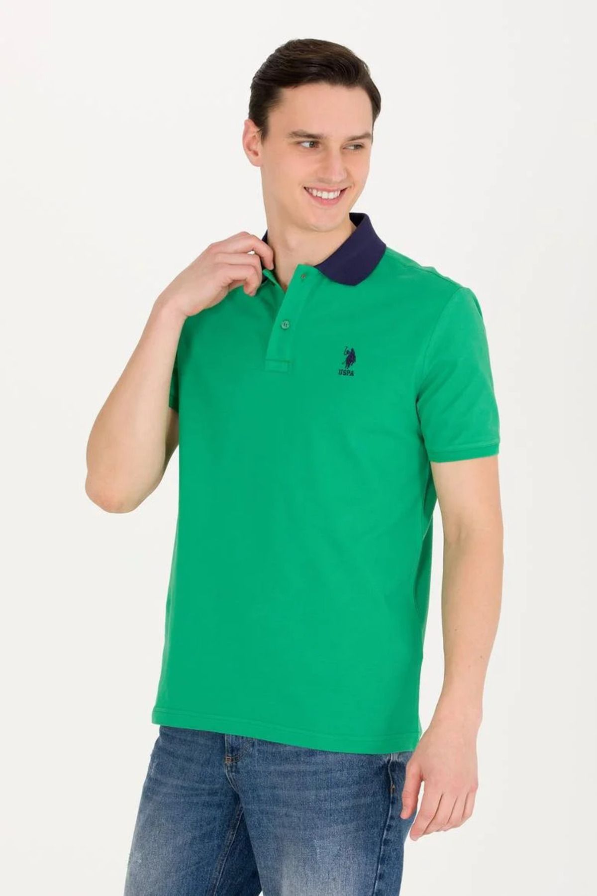 U.S. Polo Assn. Erkek  Yeşil Polo Yaka T-shirt