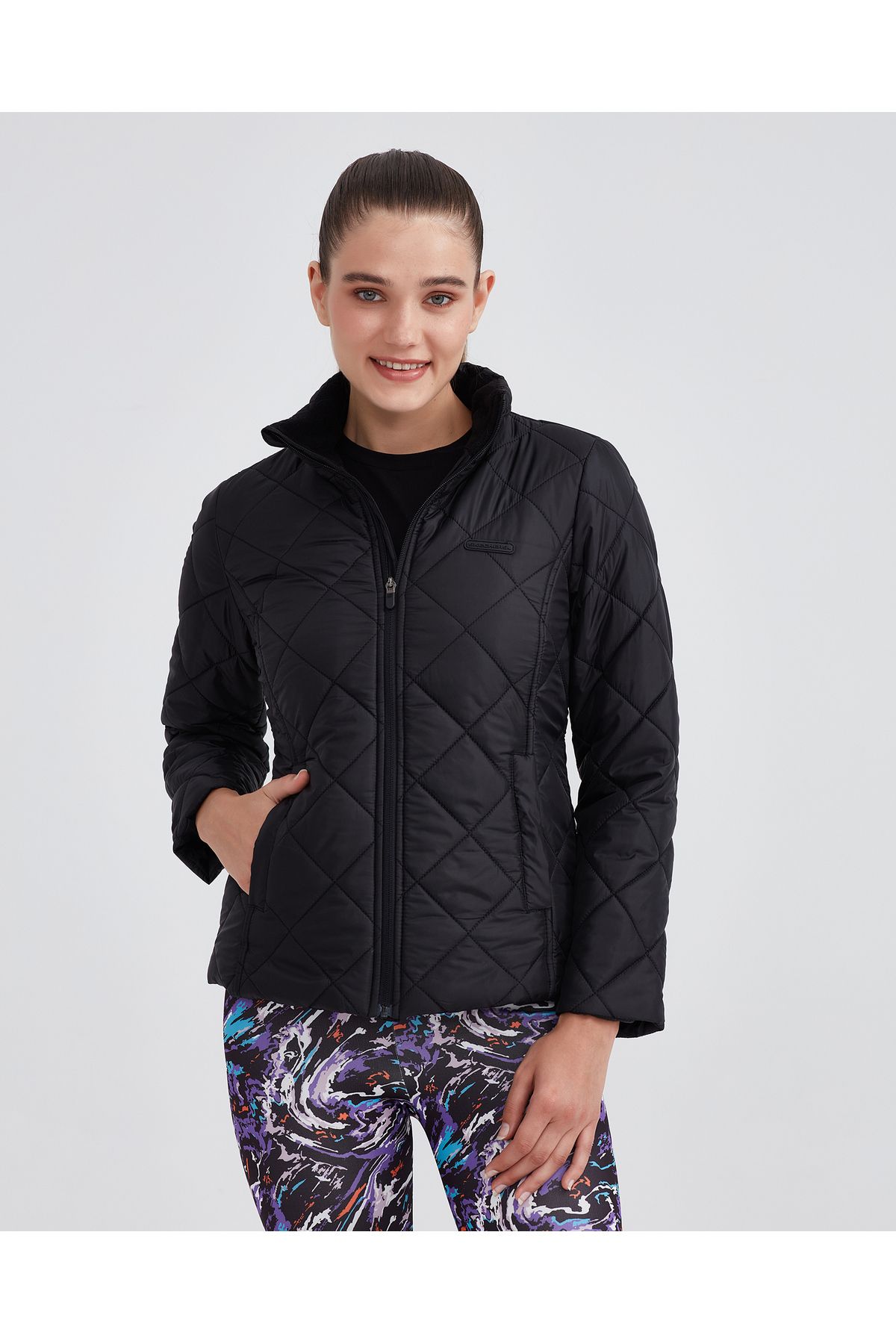 Skechers W Outerwear Padded Jacket Kadın Siyah Mont S232174-001