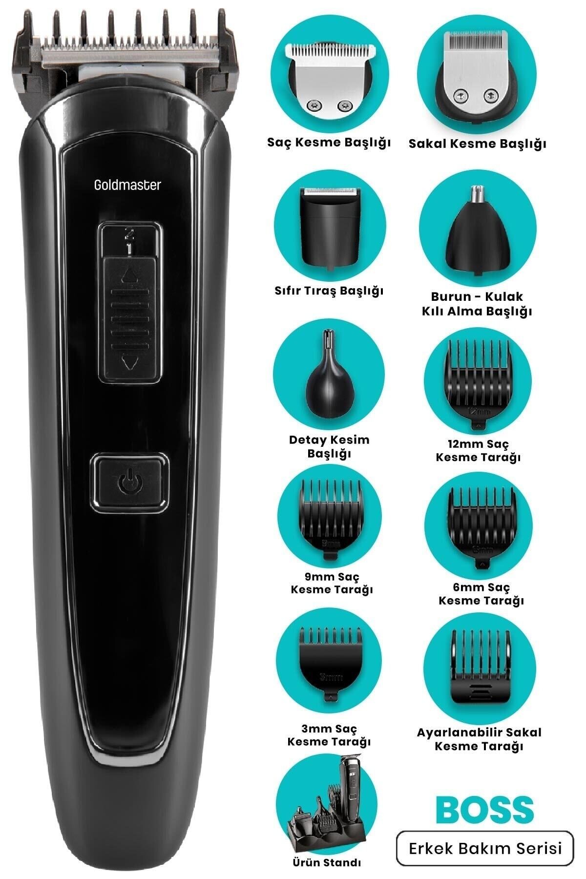 GoldMaster Boss Gm-8192 10 In 1 Erkek Bakım Seti