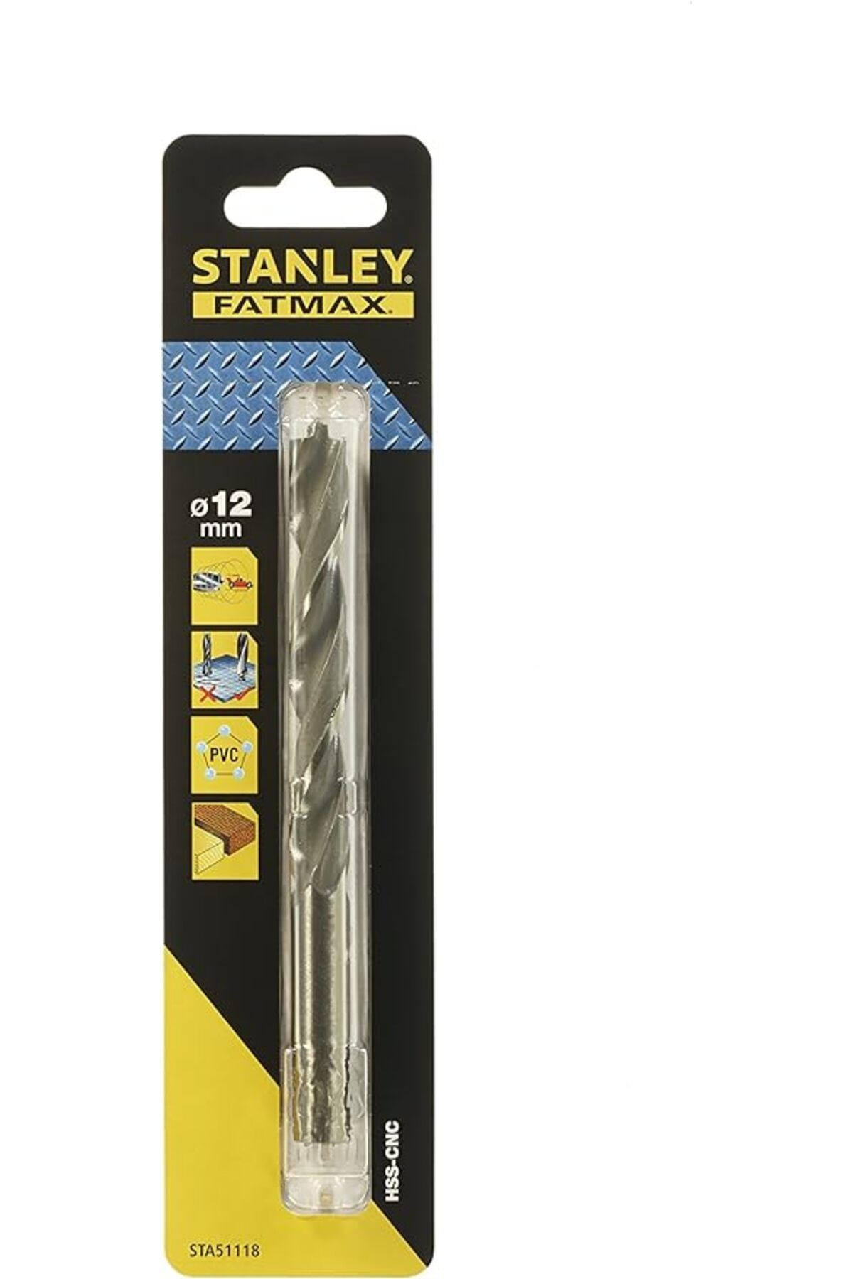 Stanley Sta51088/Qz Metal Matkap Ucu, Metalik, 1 Adet, 8 Mm  12mm