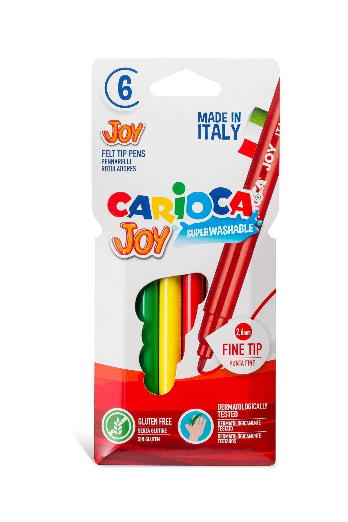 Caramell Carioca Joy Süper Yıkanabilir Keçeli Boya Kalemi 6'lı