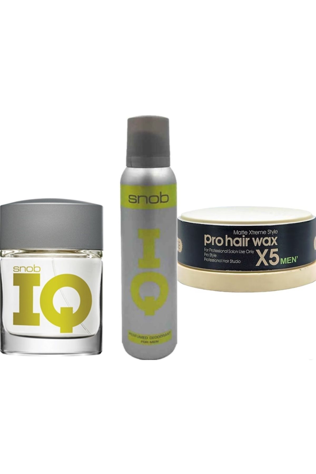 Snob Iq 100 ml Edt Parfüm + 150 ml Deodorant+ Men Pro Hair Mat Wax (Krem) 150gr
