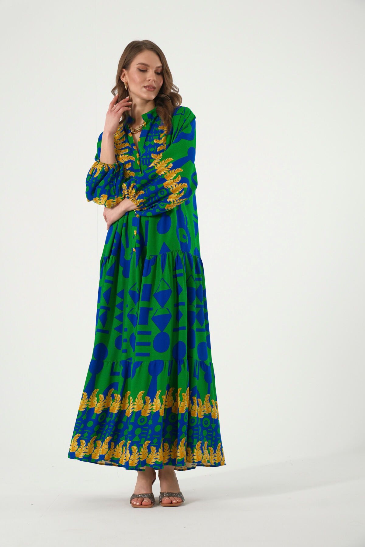 ABBRA Kadın Katleya Model %100 Pamuk Yazlık Elbise