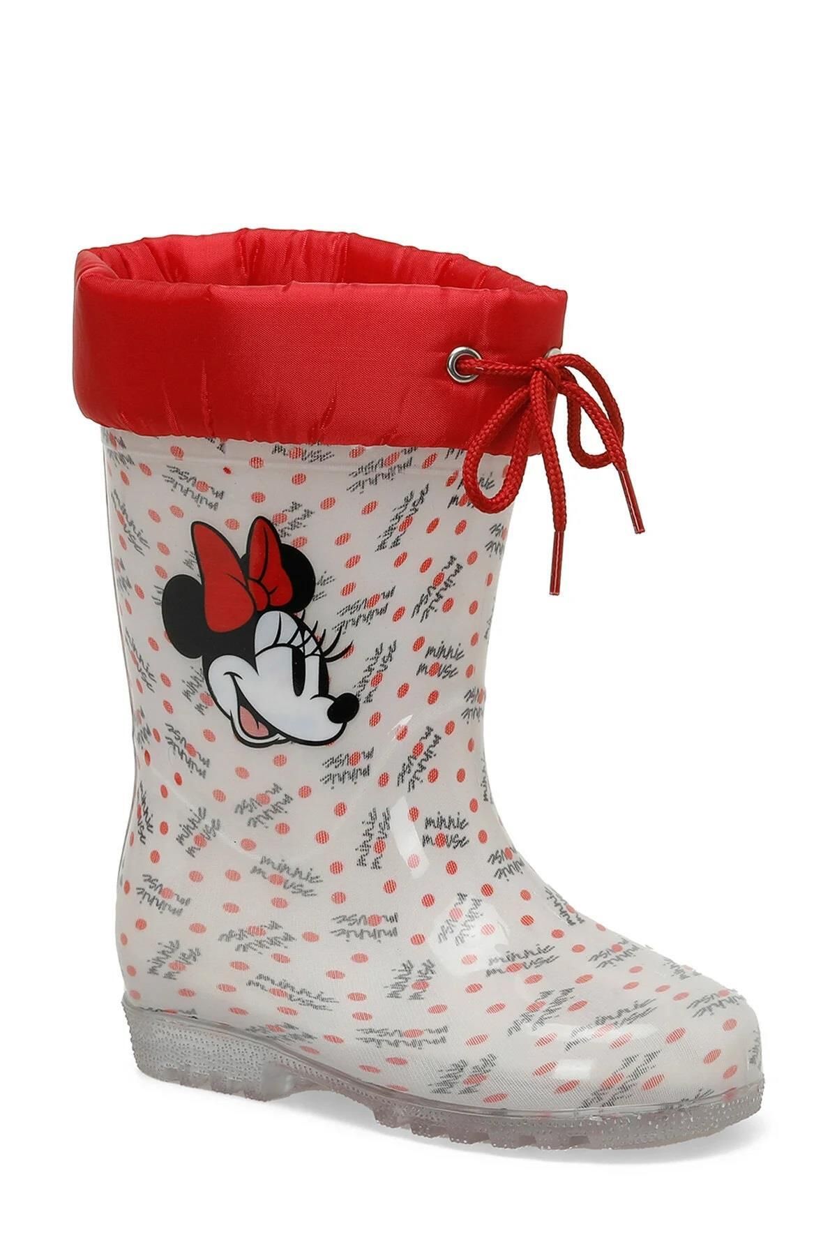 Mickey Mouse 3f Mirane.p3pr Kız Çocuk Yağmur Çizmesi-beyaz