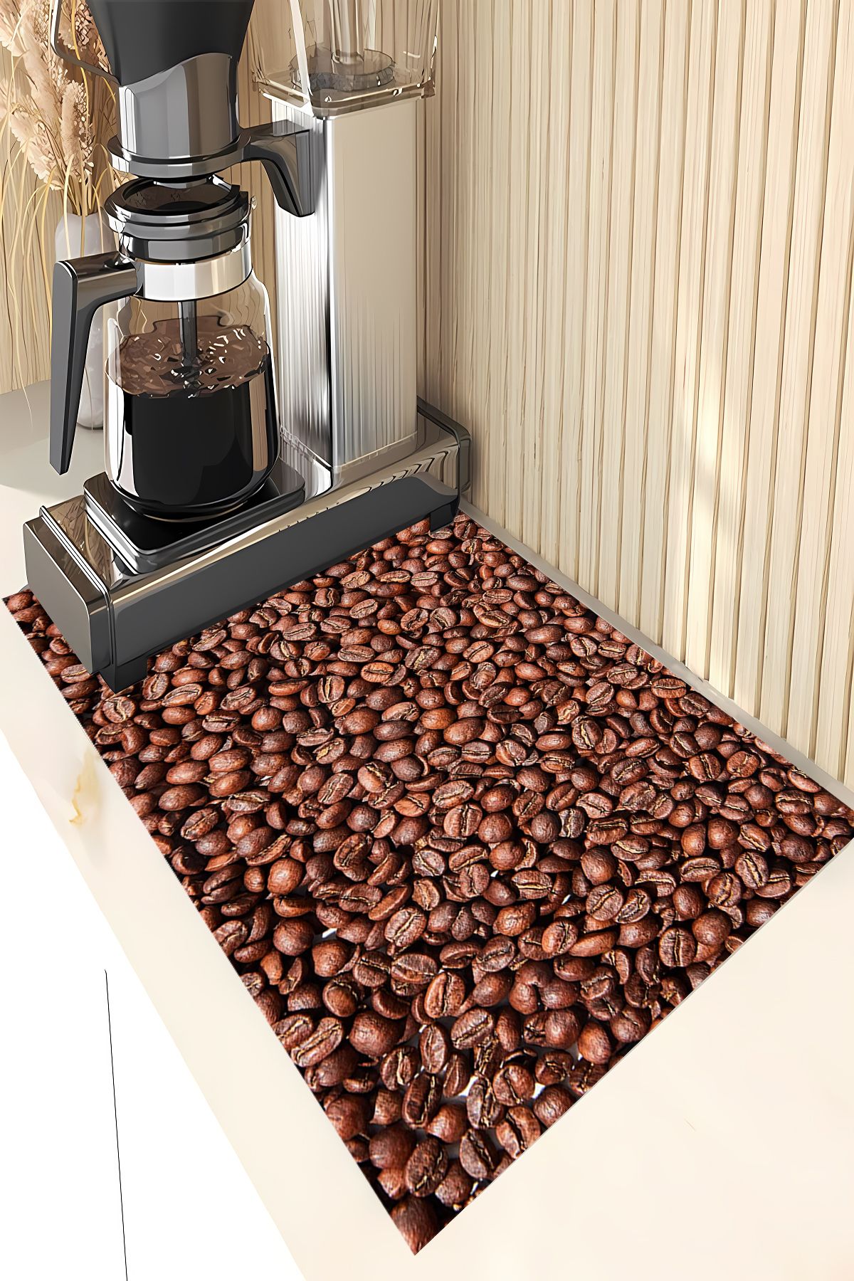 SÜNGERSAN Bulaşık Kurutma Örtüsü Bulaşıklık Kahve Makinesi Matı Tezgah Üstü SuEmici Bulaşık Örtüsü Tamper Matı