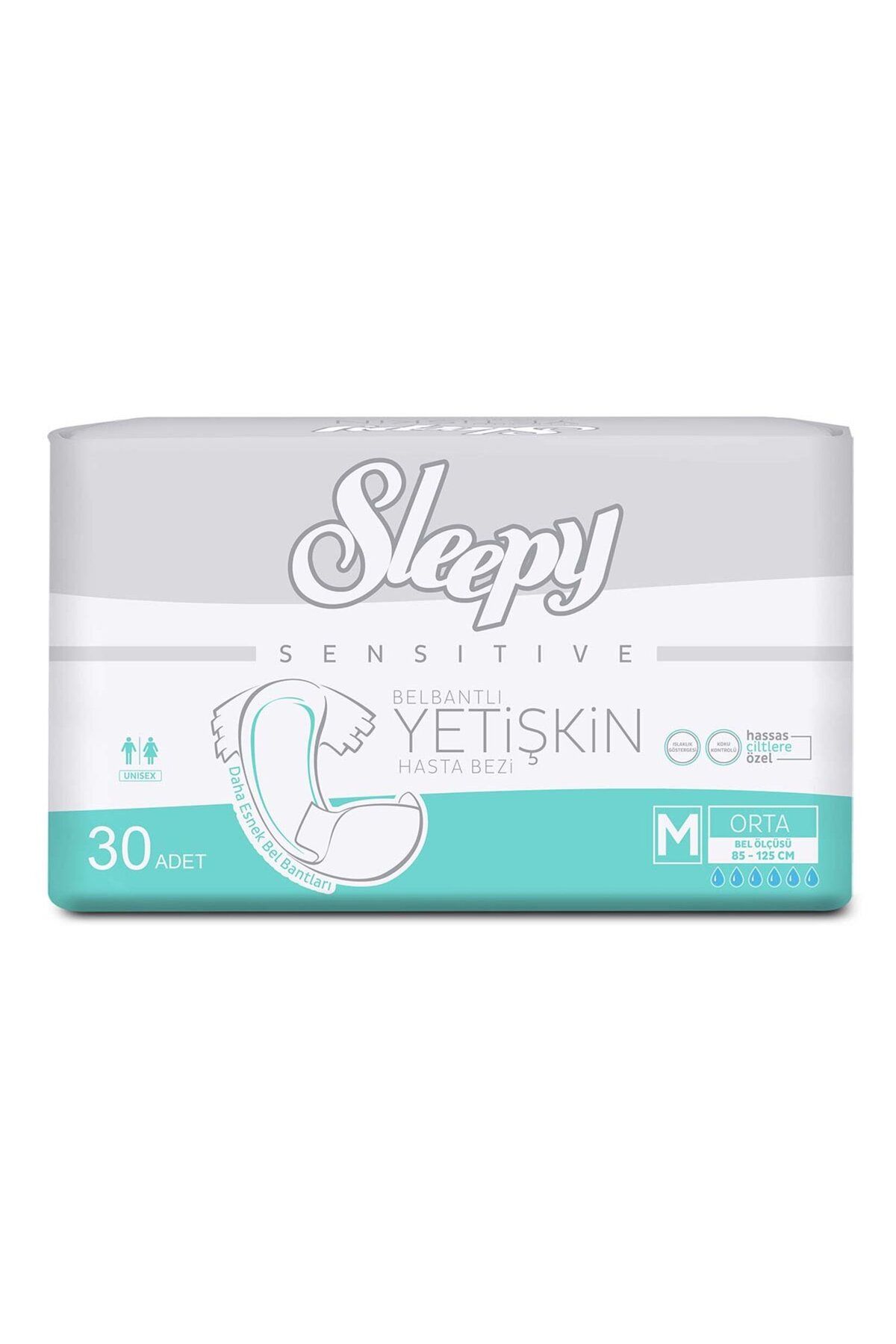 Sleepy Sensitive Belbantlı Yetişkin Hasta Bezi Medium 30'lu