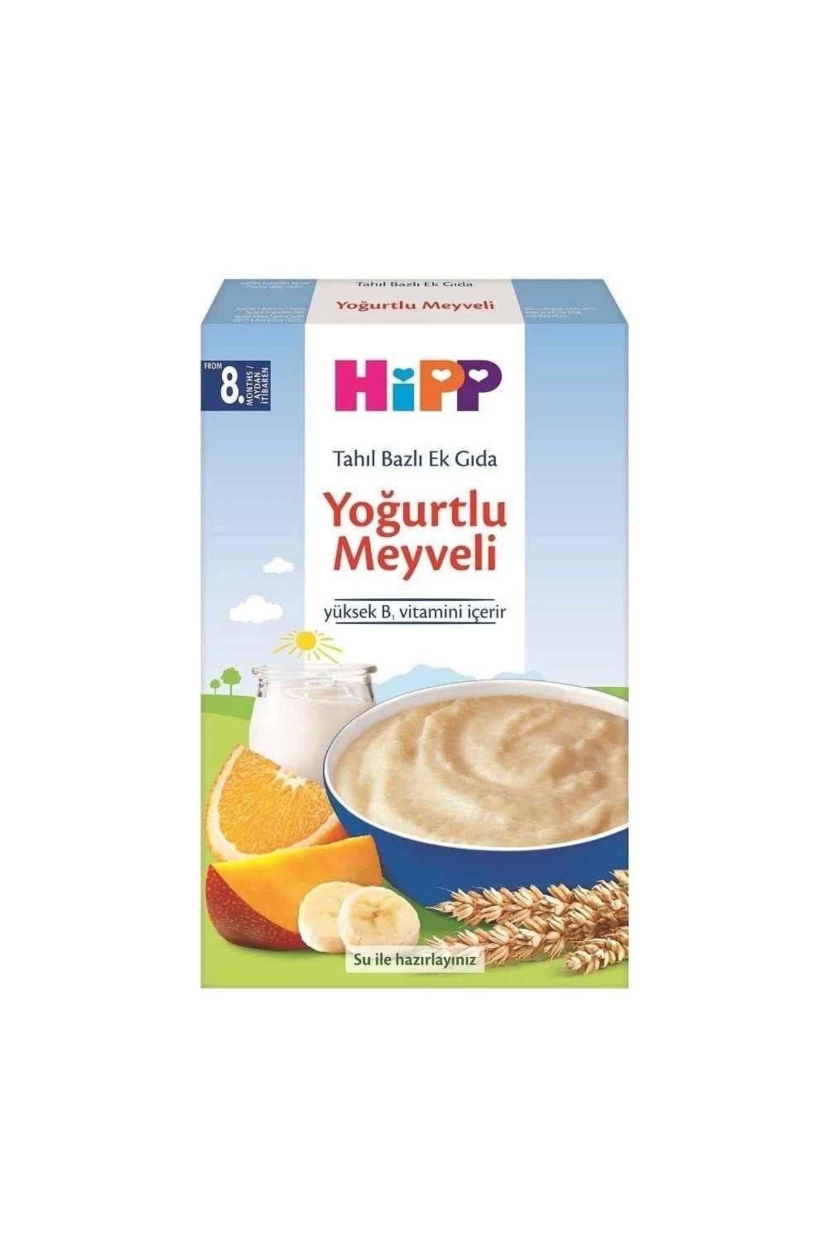 Hipp Organik Sütlü Yoğurtlu Meyveli Tahıl Bazlı Ek Gıda 250gr