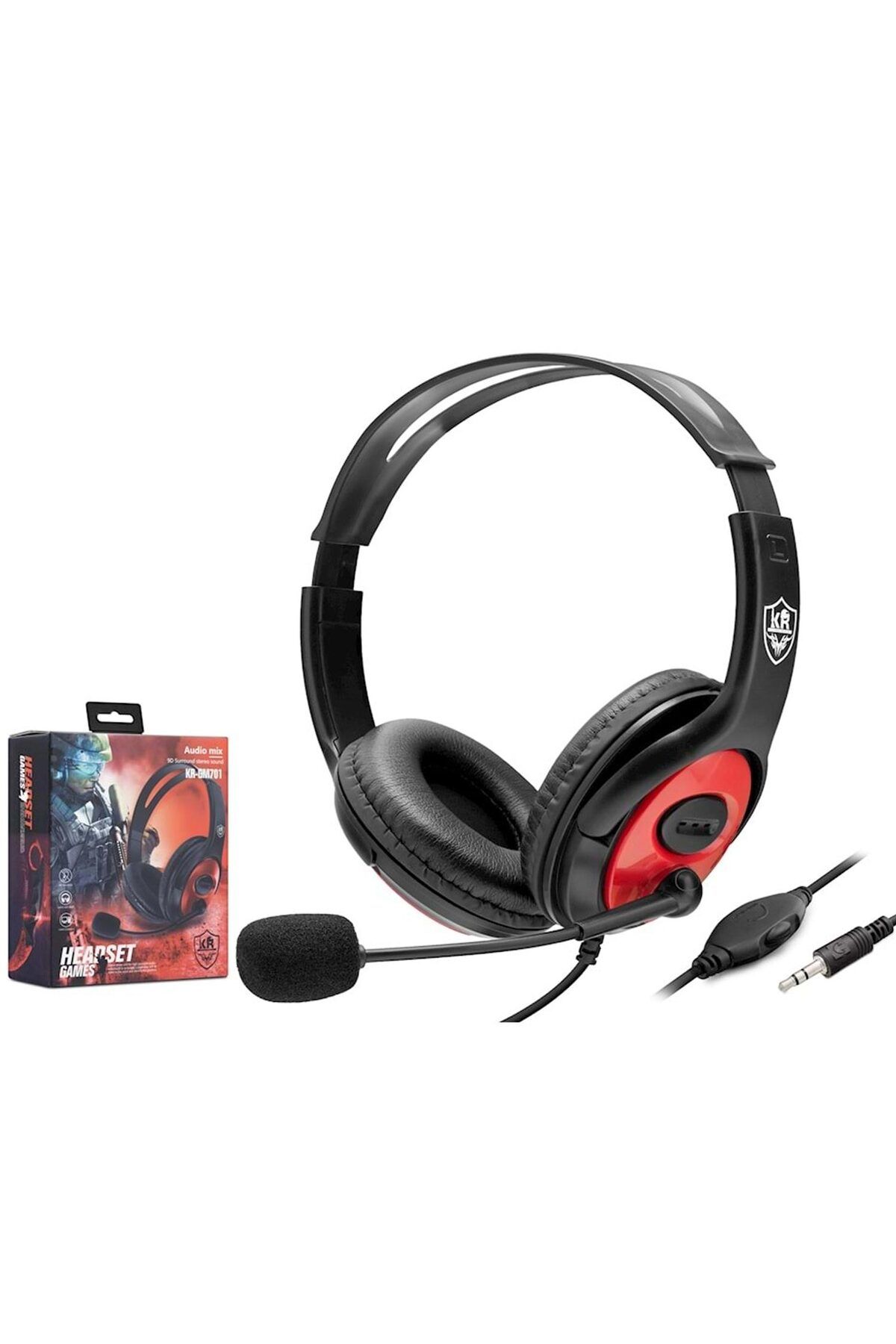 ShopZum Kablolu Oyuncu Kulak Üstü Kulaklık Mikrofonlu 1.2mt Kr-gm701
