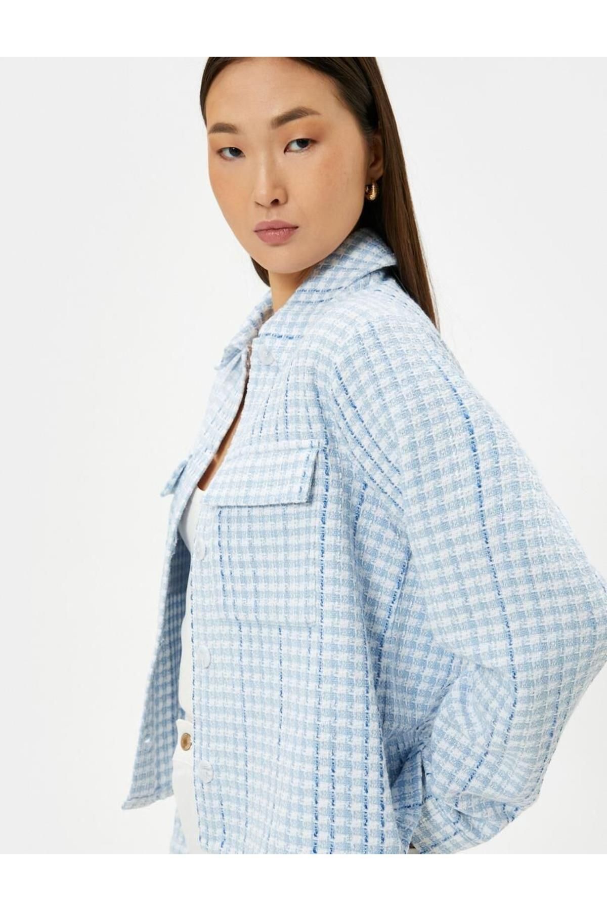 Koton Kadın Mavi Ceket - 4sak50003pw