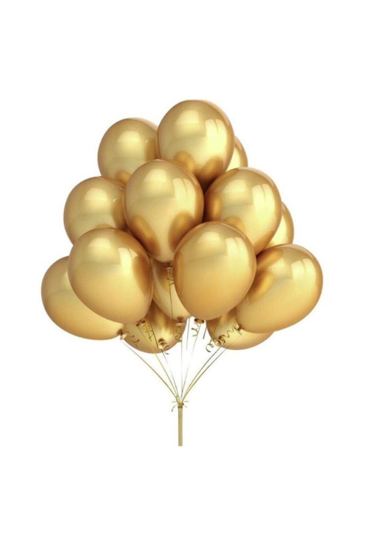 BalonEvi 10" Balon Metalik Gold 10 Adet