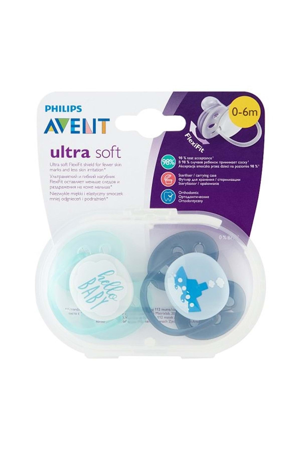 Philips Avent Ultra Soft Emzik 0-6 Ay Erkek