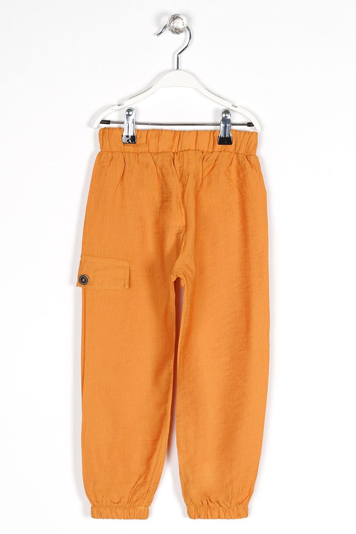 zepkids Oranj Renk Kız Çocuk Pantolon