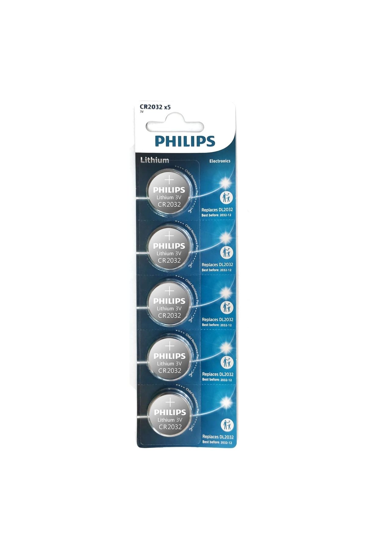 Philips Pil Düğme 2032 3v 5li Paket