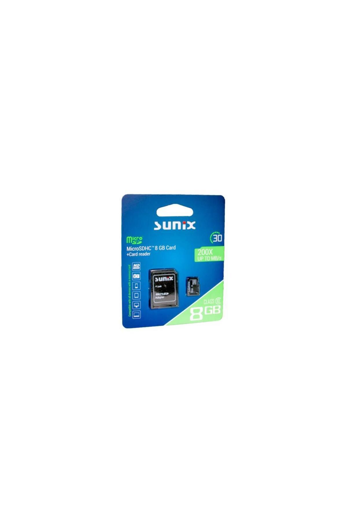 Sunix 200x Up To Mb/s Class 10 Microshdc 8 Gb Hafıza Kartı